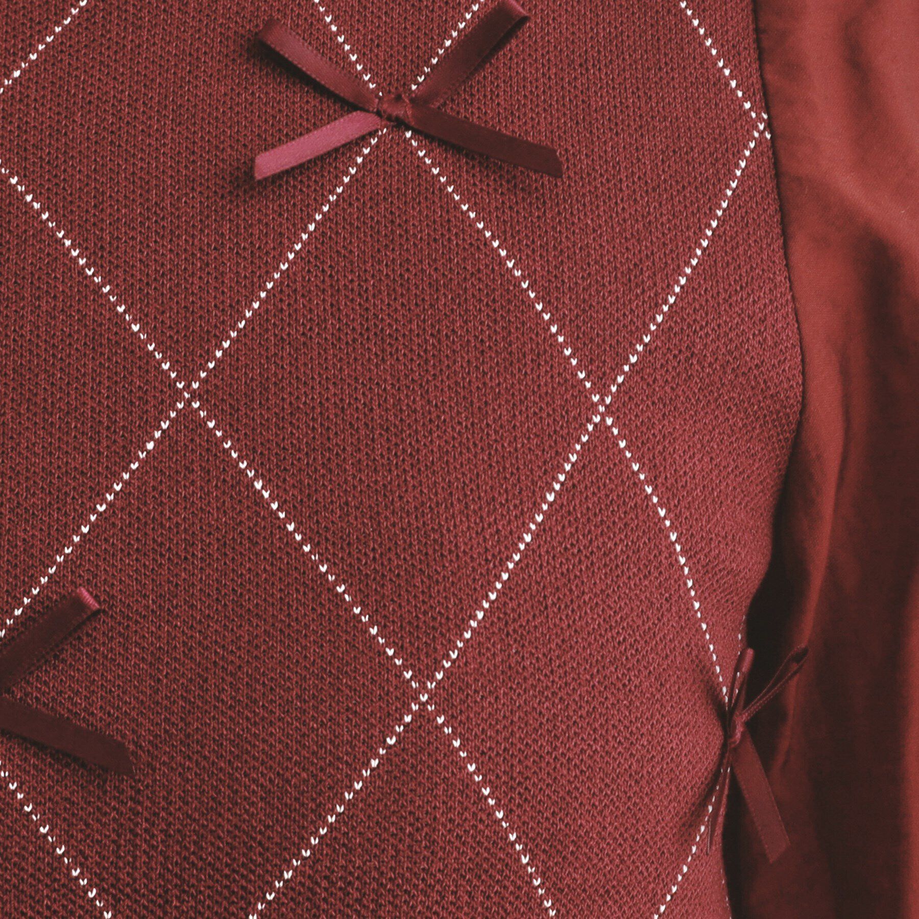 index「ダイヤリボンシアーパフスリーブニット/ニットアップ対応【洗濯機洗い可/抗ピル】」|ニット・セーター|