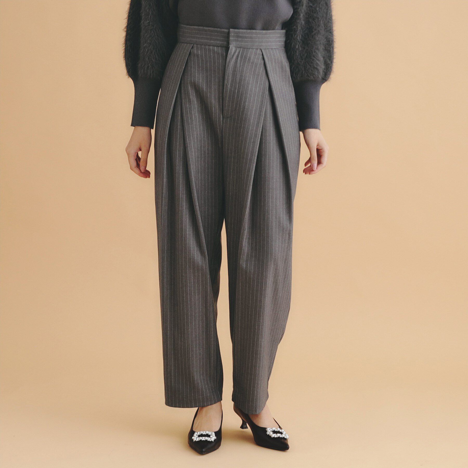 index「ストレッチ ストライプカービィパンツ【洗濯機洗い可/イージーアイロン】」|その他|