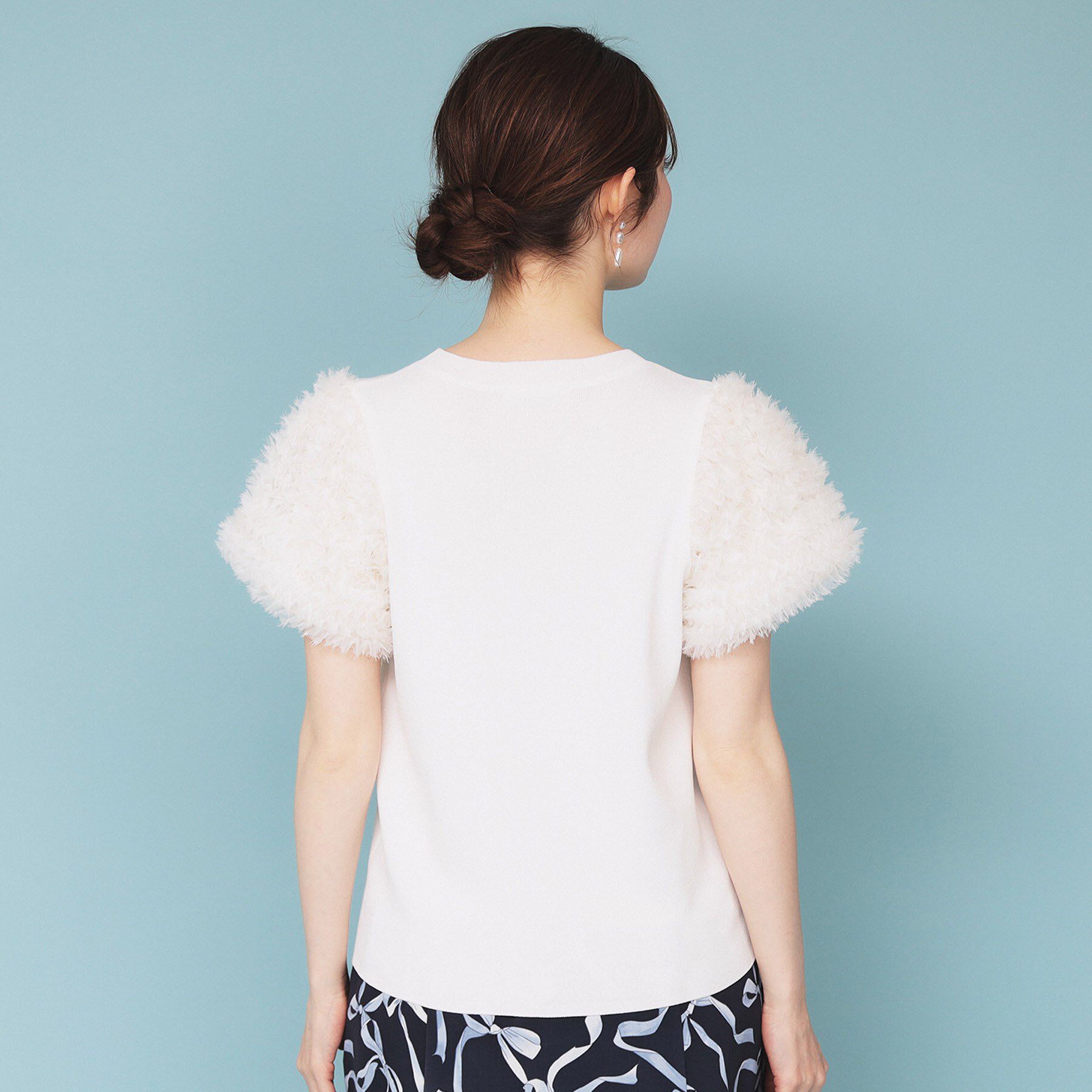 index「シフォンチュールスリーブニット【洗える】」|ニット・セーター|