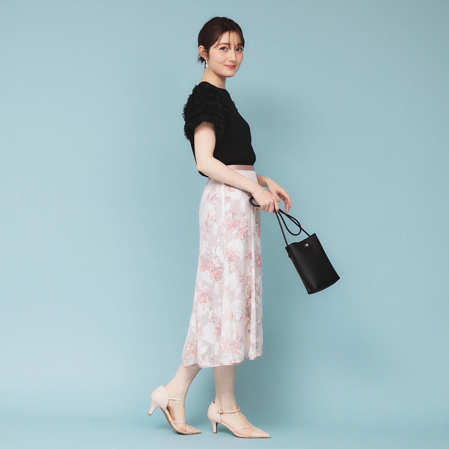 index「シフォンチュールスリーブニット【洗える】」|ニット・セーター|