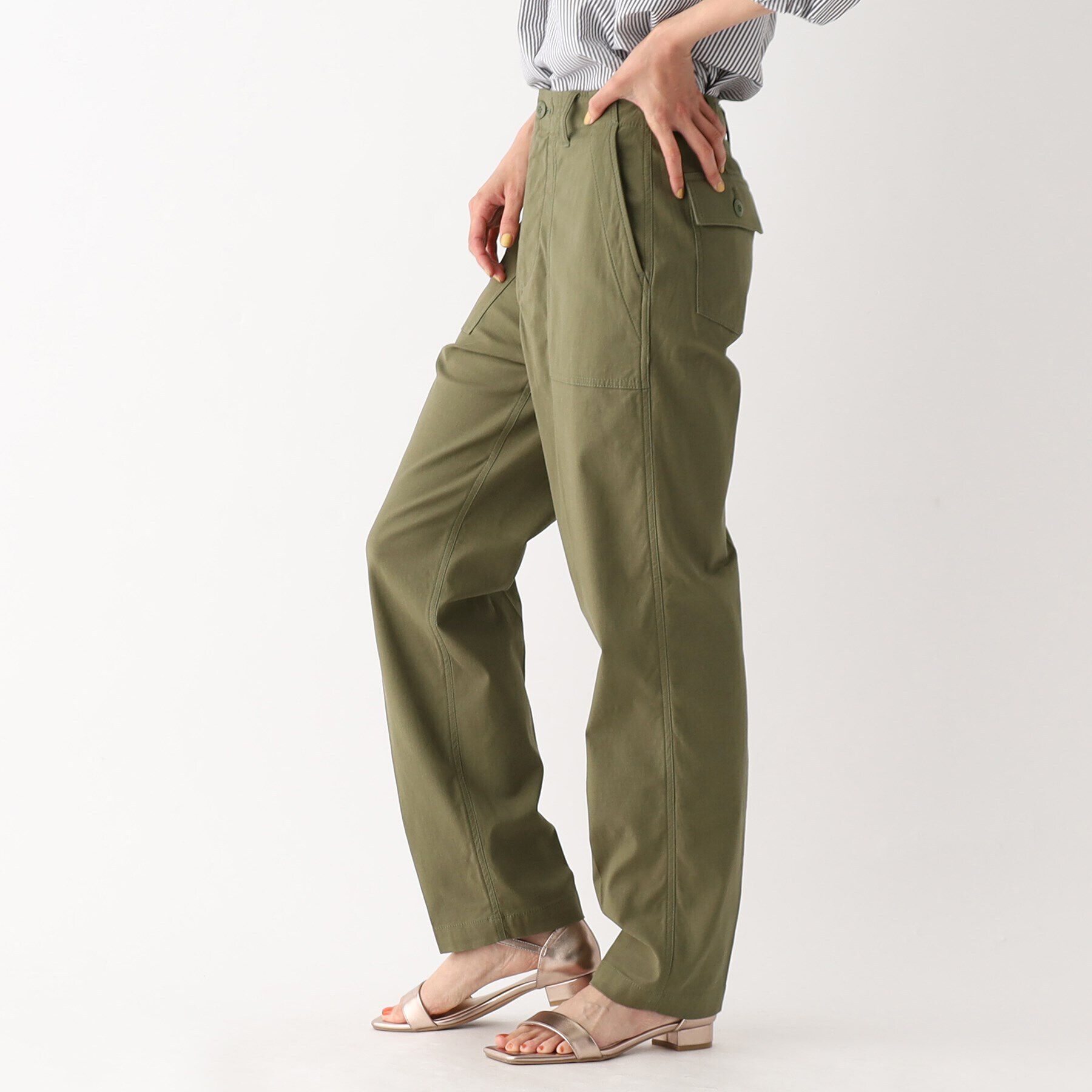 OPAQUE.CLIP「ストレッチベイカーパンツ/オーガニックコットン混【洗濯機洗い可/ストレッチ】」|その他|