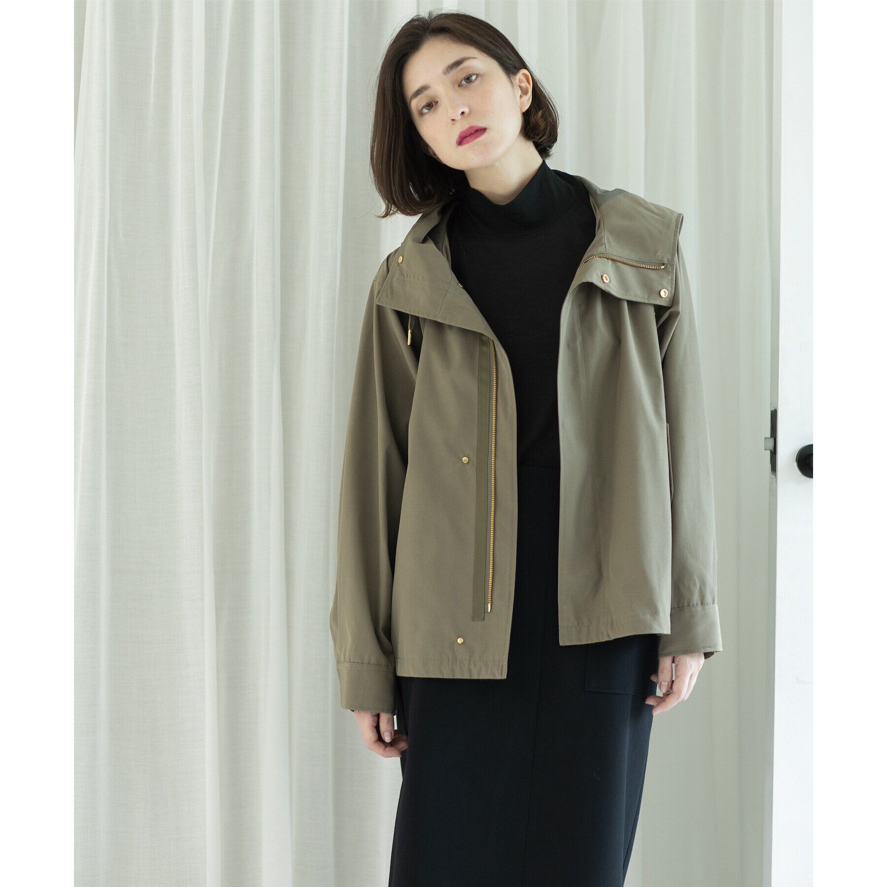 OPAQUE.CLIP「ファーベスト付き マルチWAYマウンテンパーカー【洗濯機洗い可／撥水加工／花粉対応】」|ブルゾン・スタジャン|