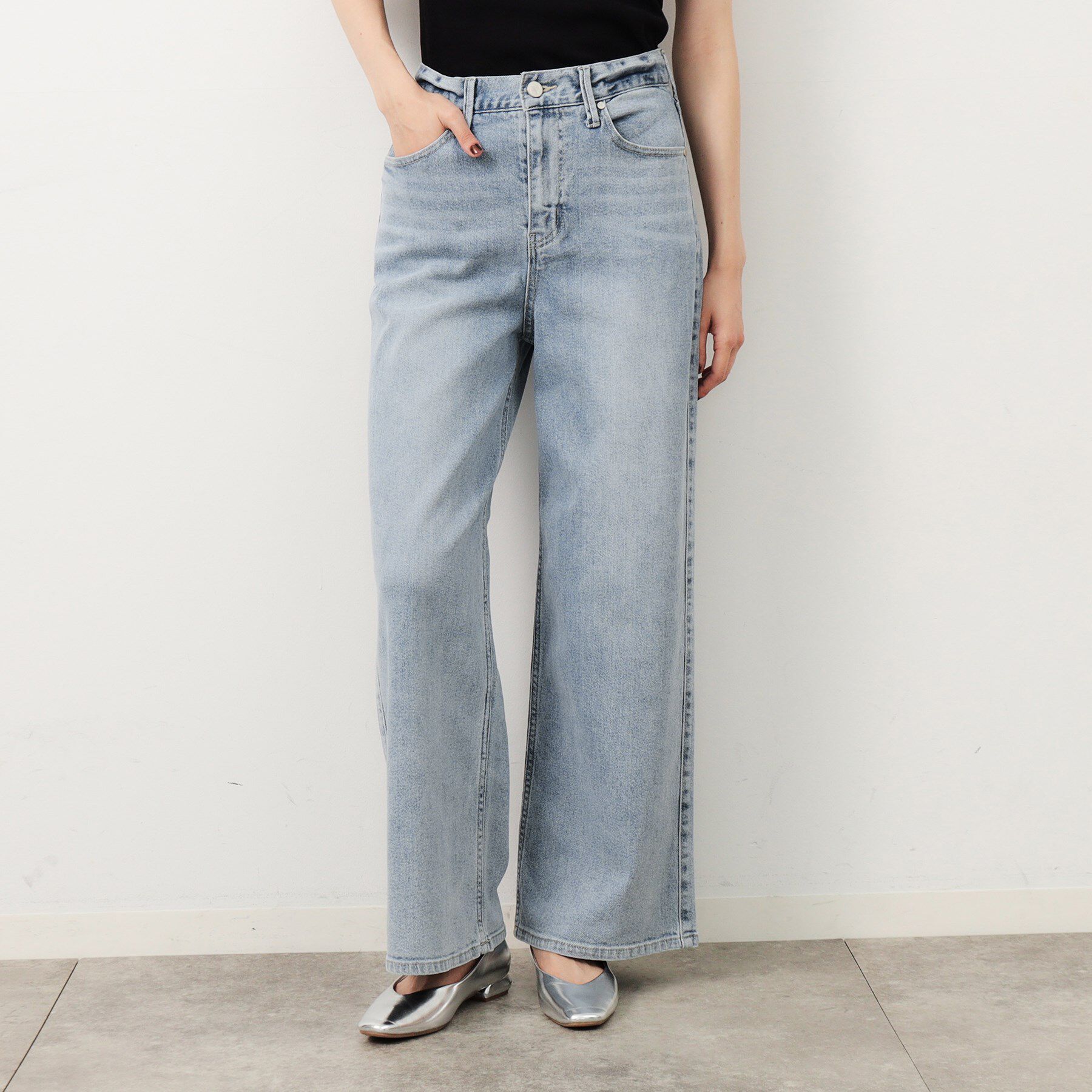 OPAQUE.CLIP「ストレッチバギーデニム／オーガニックコットン混【洗濯機洗い可】」|その他|