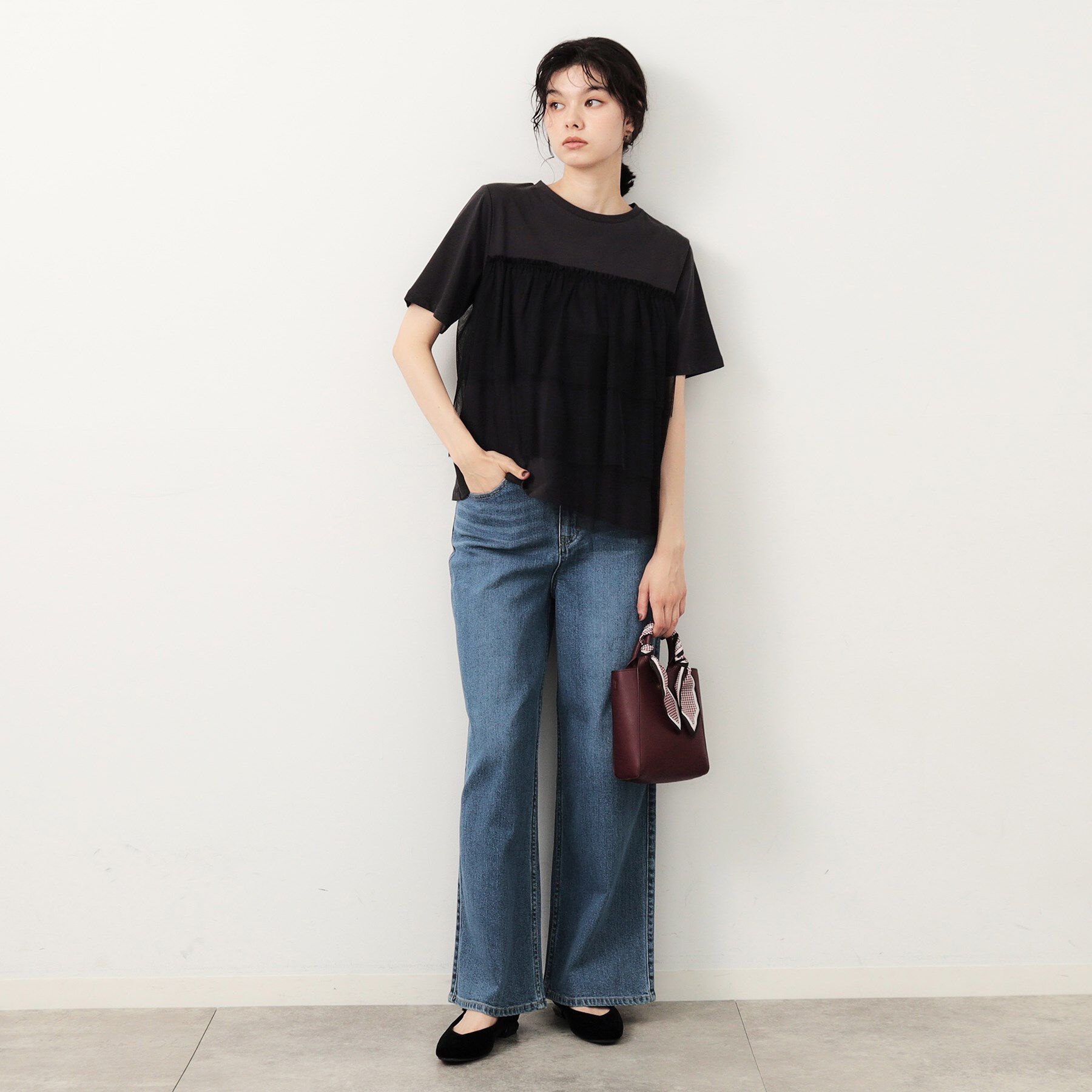 OPAQUE.CLIP「ストレッチバギーデニム／オーガニックコットン混【洗濯機洗い可】」|その他|