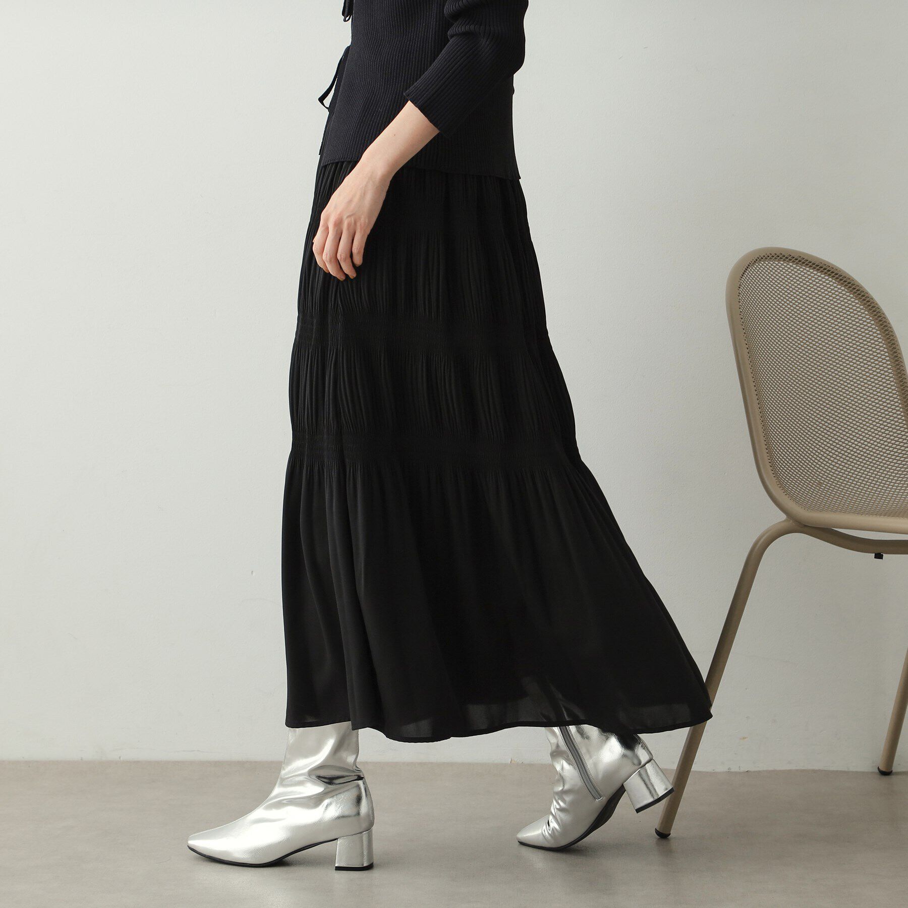 OPAQUE.CLIP「マジョリカプリーツフレアスカート【洗濯機洗い可】」|スカート|