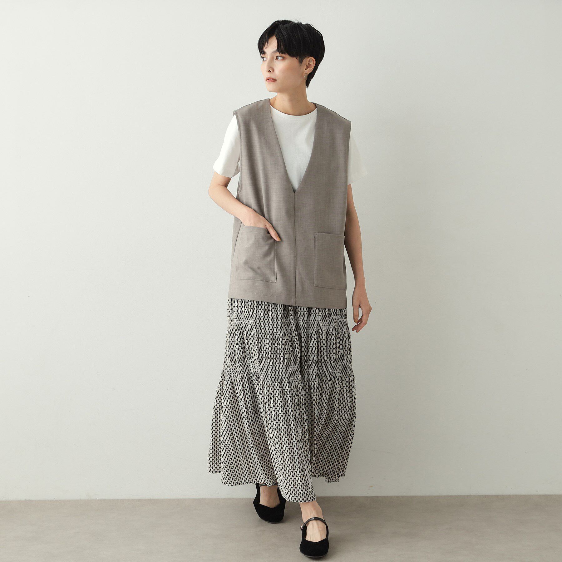 OPAQUE.CLIP「マジョリカプリーツフレアスカート【洗濯機洗い可】」|スカート|