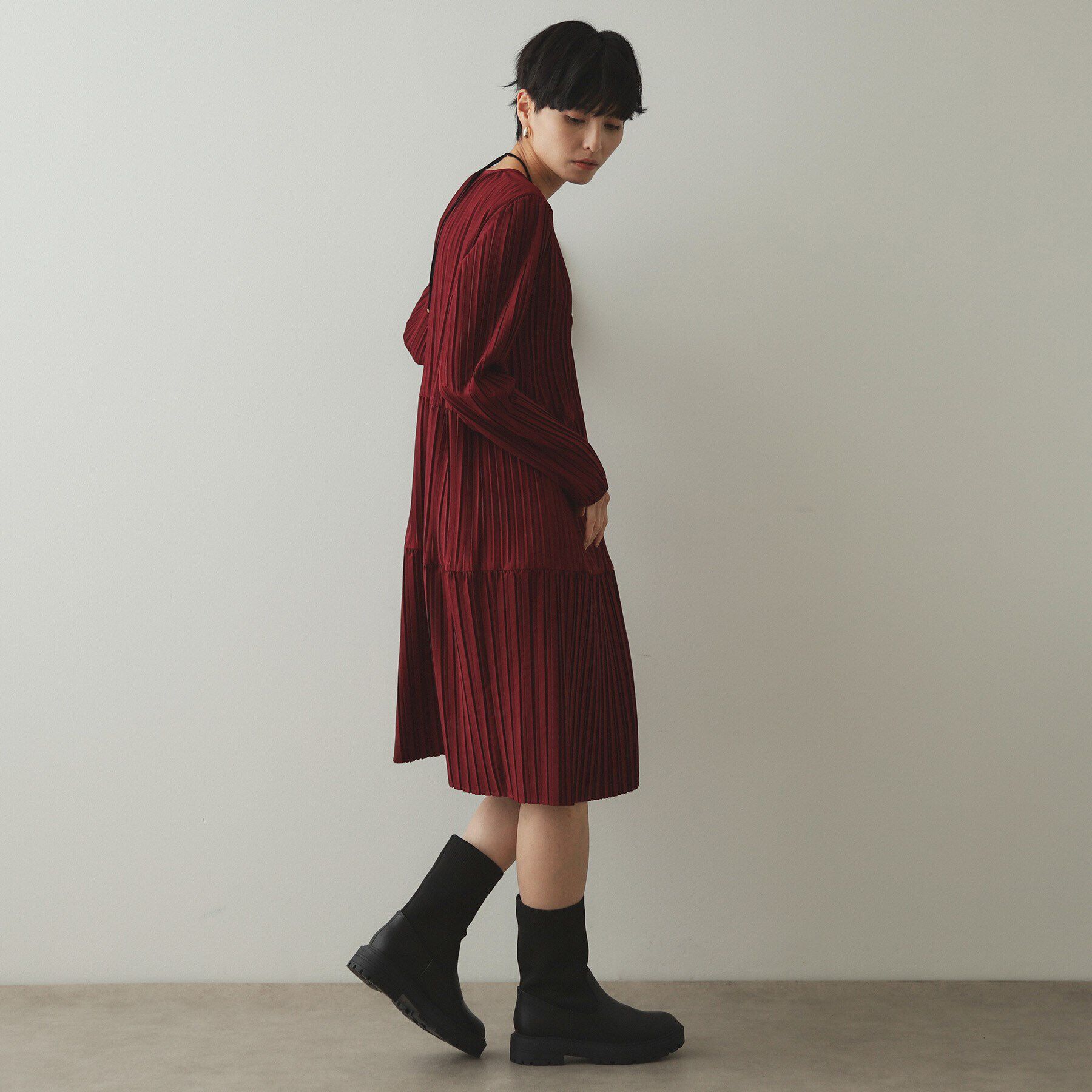 OPAQUE.CLIP「【抗菌防臭加工】厚底サイドゴアブーツ」|ショートブーツ|