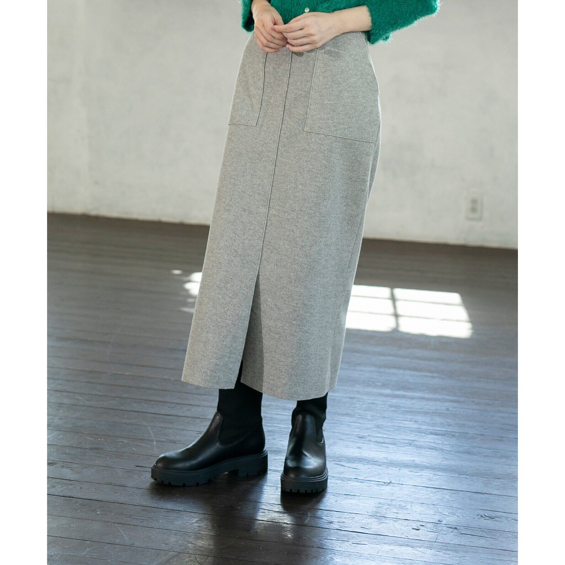 OPAQUE.CLIP「【抗菌防臭加工】厚底サイドゴアブーツ」|ショートブーツ|