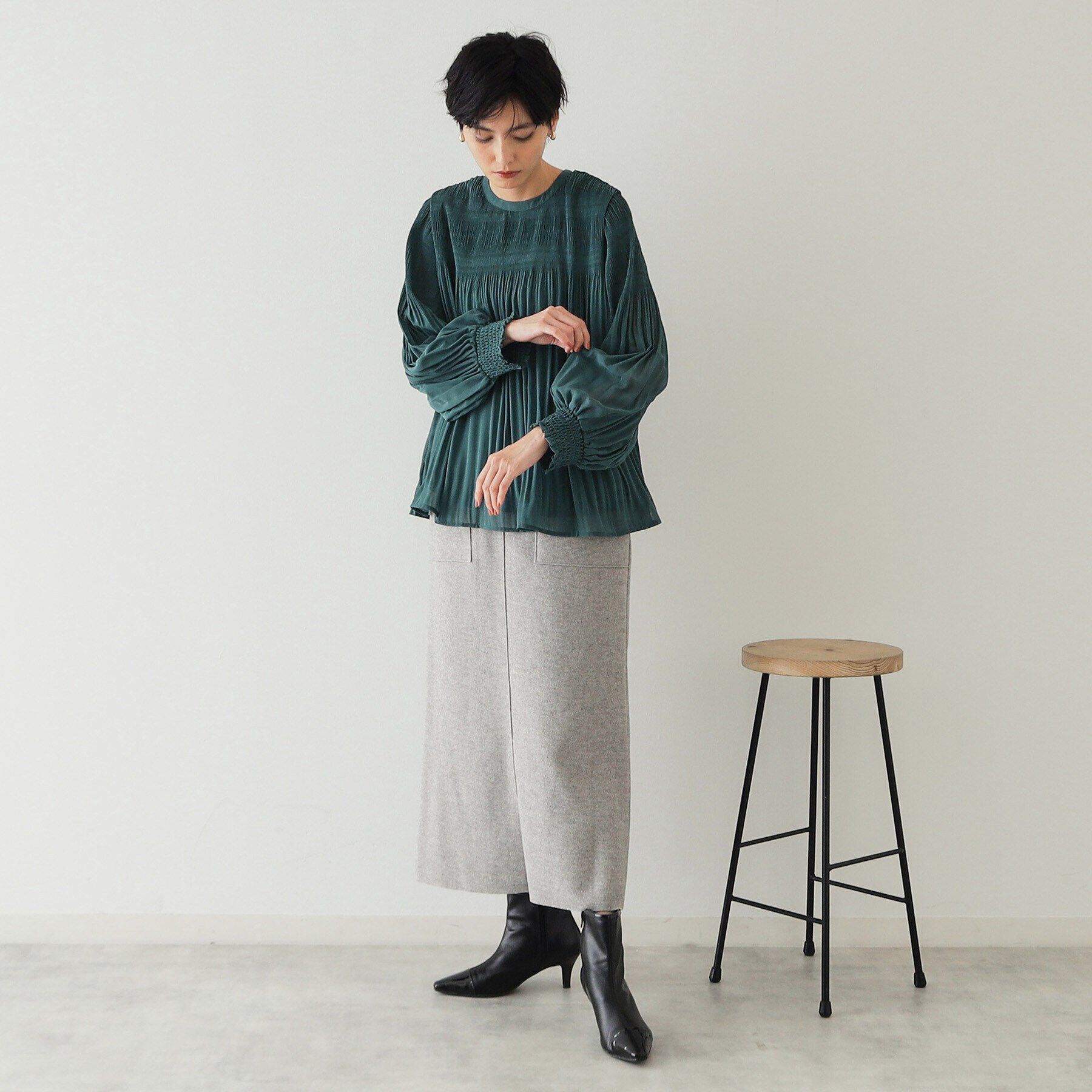 OPAQUE.CLIP「マジョリカブリーツブラウス【洗濯機洗い可】」|シャツ・ブラウス|