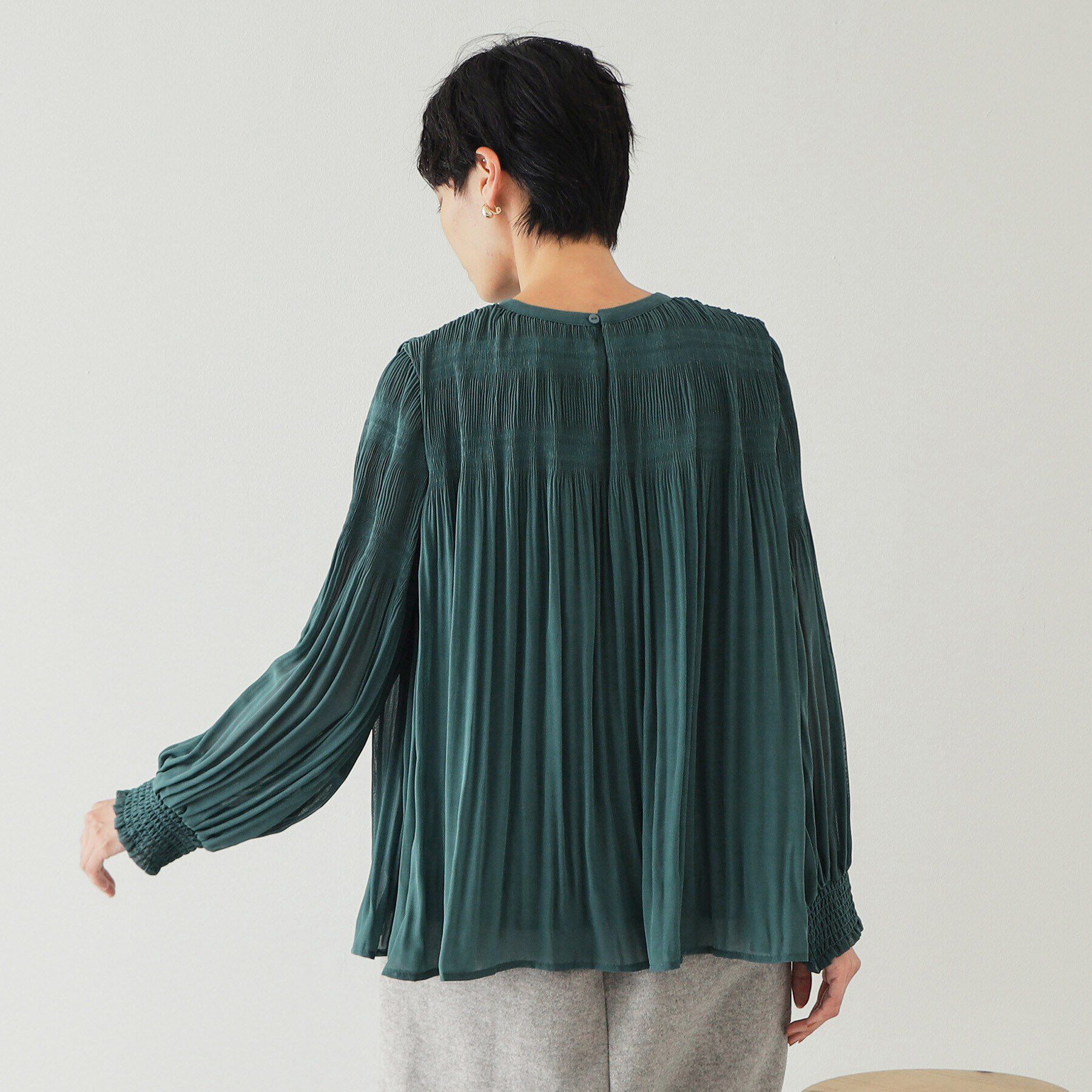 OPAQUE.CLIP「マジョリカブリーツブラウス【洗濯機洗い可】」|シャツ・ブラウス|