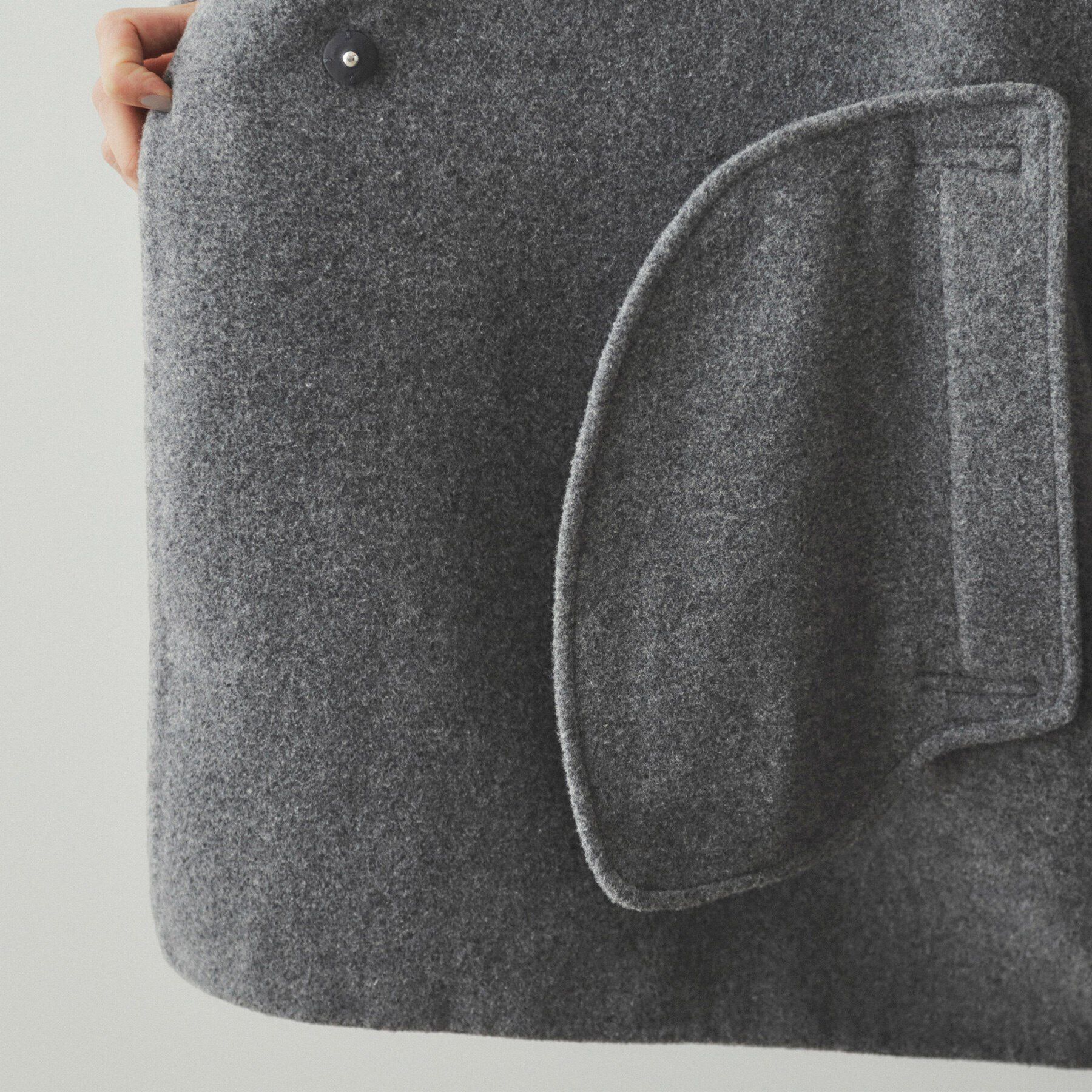 OPAQUE.CLIP「ウール混フードショールカラーミドルコート」|その他|