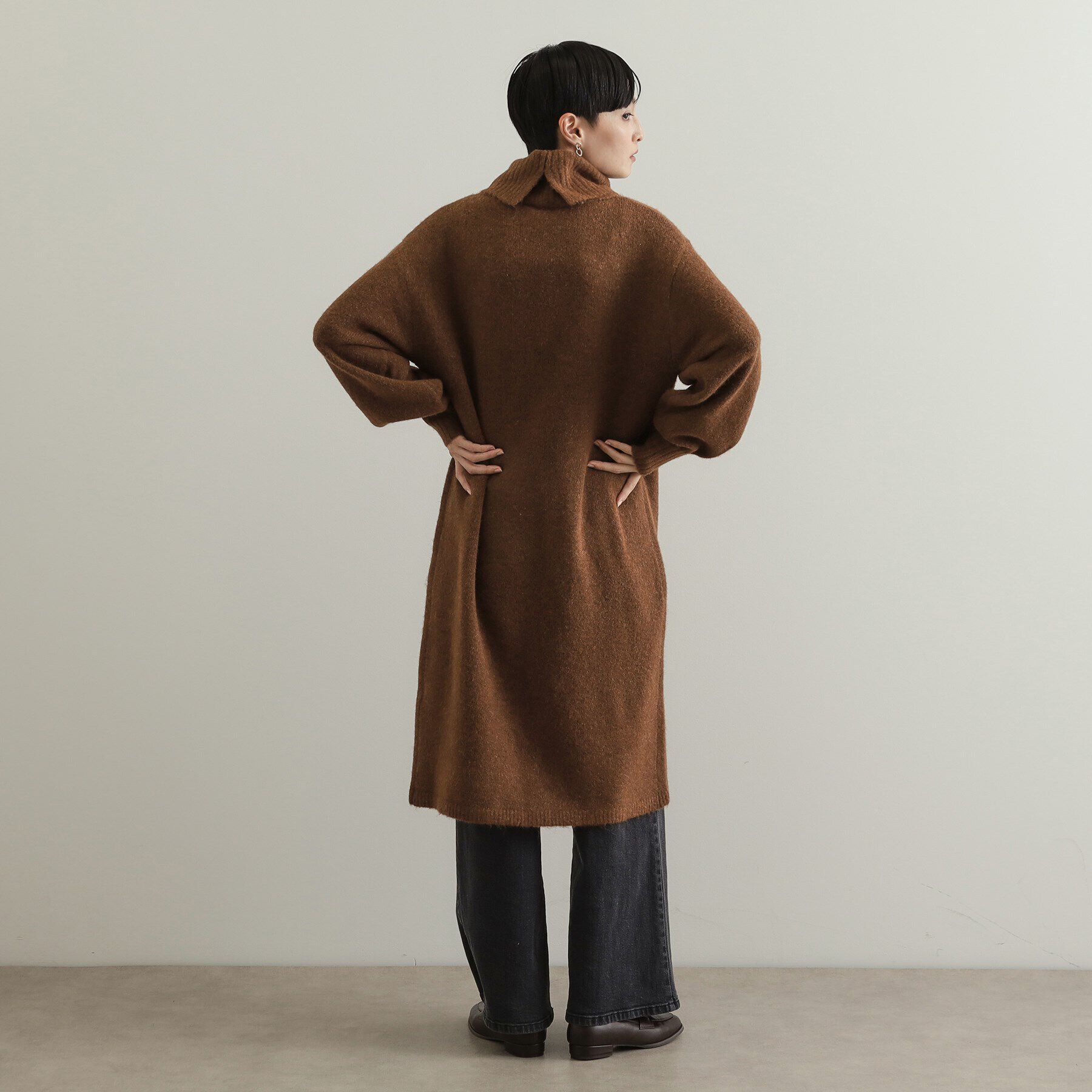 OPAQUE.CLIP「タートルスリットチュニックニット【洗濯機洗い可】」|ニット・セーター|