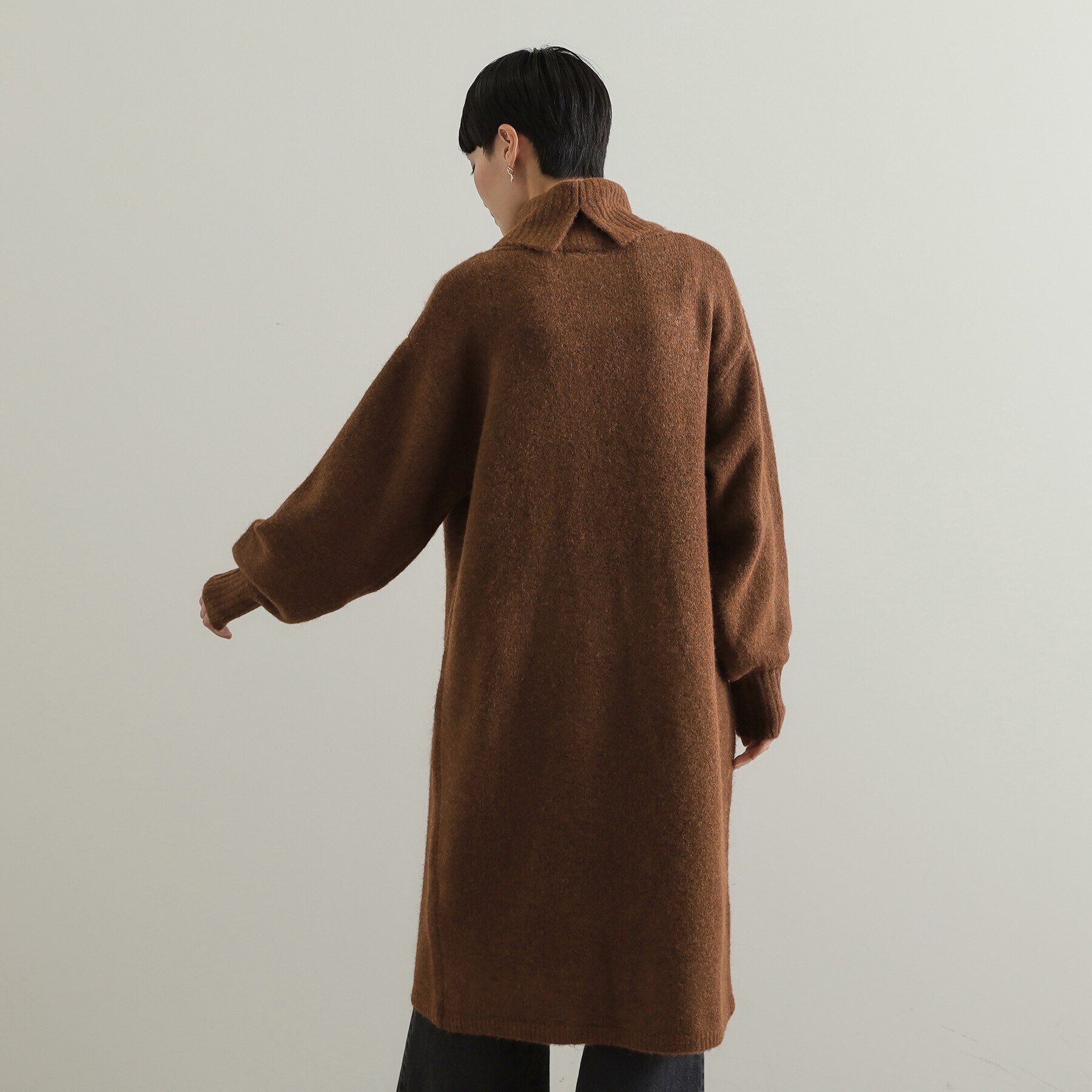 OPAQUE.CLIP「タートルスリットチュニックニット【洗濯機洗い可】」|ニット・セーター|