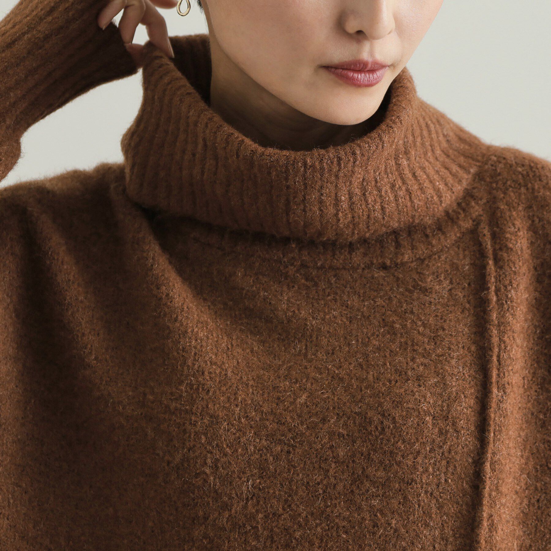 OPAQUE.CLIP「タートルスリットチュニックニット【洗濯機洗い可】」|ニット・セーター|