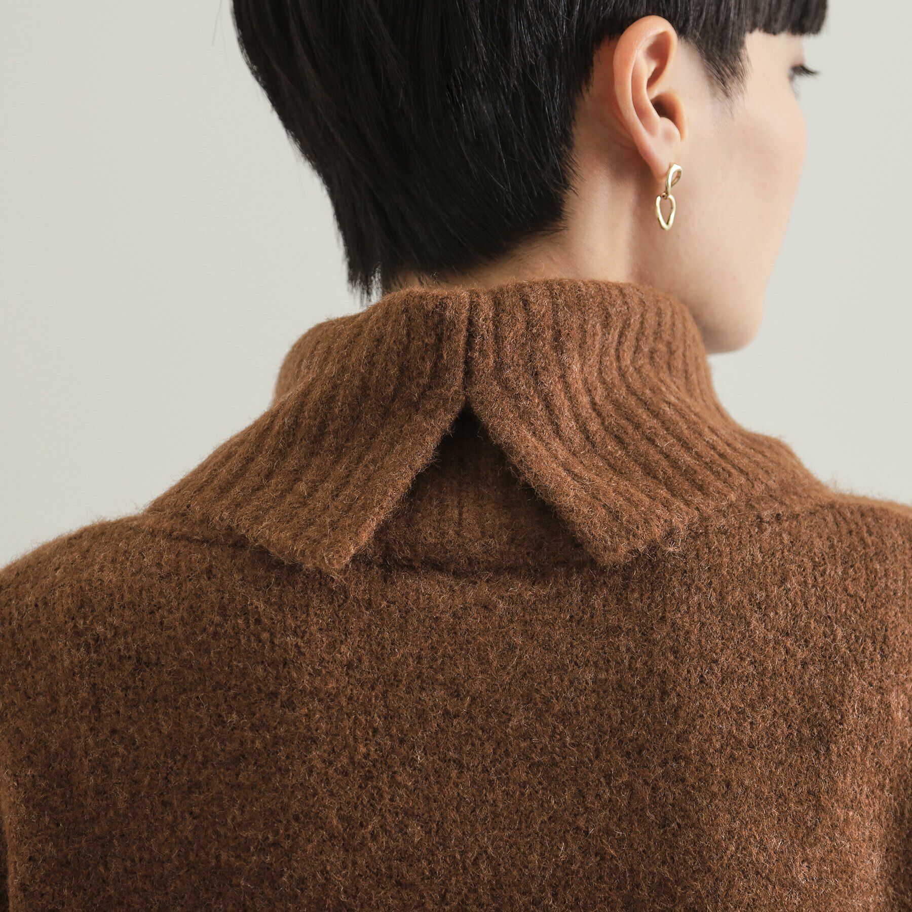 OPAQUE.CLIP「タートルスリットチュニックニット【洗濯機洗い可】」|ニット・セーター|