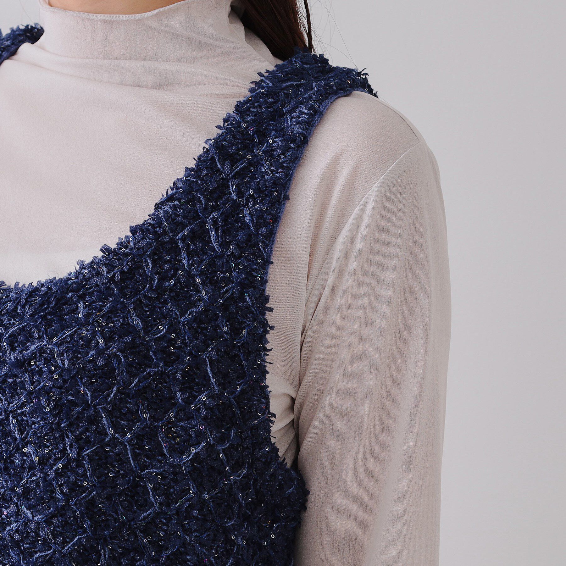 OPAQUE.CLIP「スパンコールニットビスチェ【洗濯機洗い可】」|ニット・セーター|