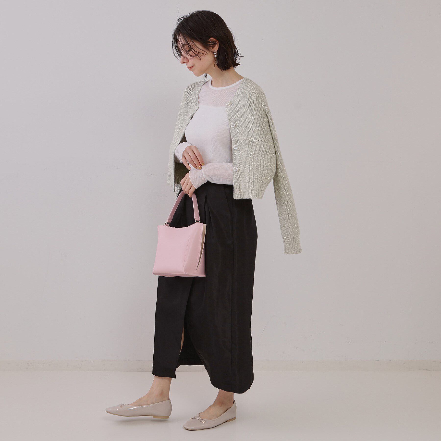 OPAQUE.CLIP「シアーリブカットソー【洗濯機洗い可】」|Tシャツ・カットソー|