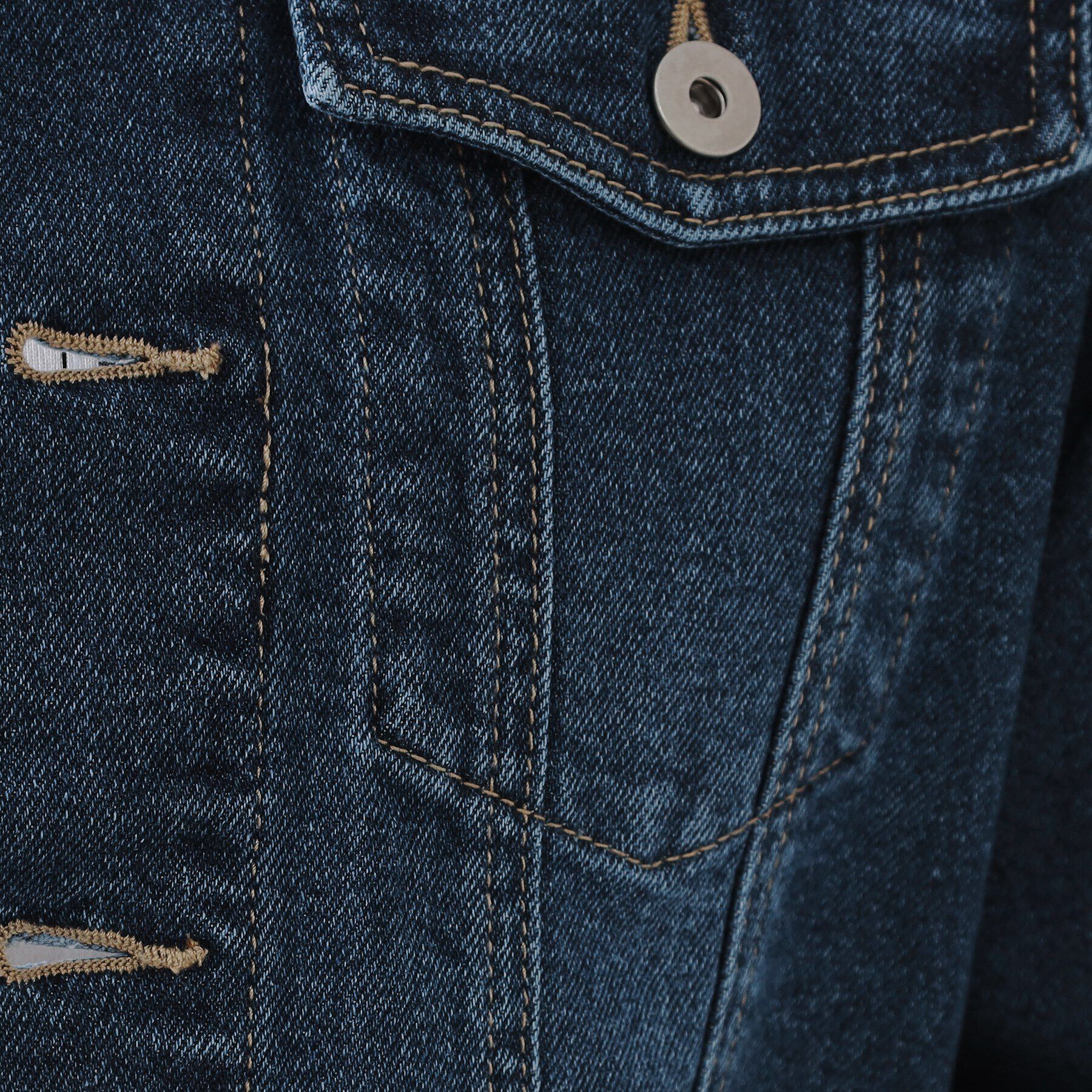 OPAQUE.CLIP「ストレッチデニムジャケット【洗濯機洗い可】」|デニムジャケット|