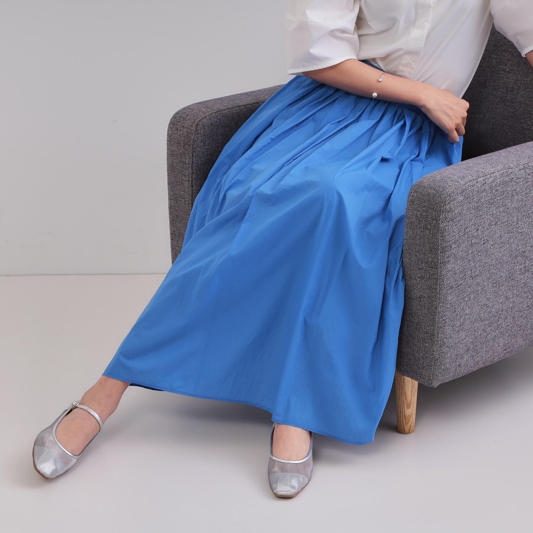 OPAQUE.CLIP「シアーヴィンテージイージーフレアスカート【洗濯機洗い可】」|スカート|