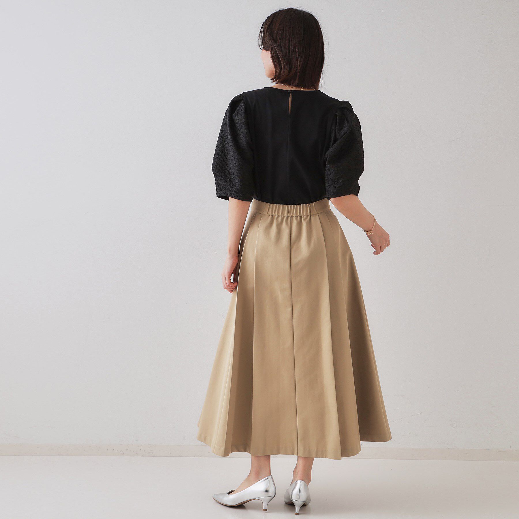 OPAQUE.CLIP「ふくれドッキングスリーブトップス【洗濯機洗い可】」|Tシャツ・カットソー|