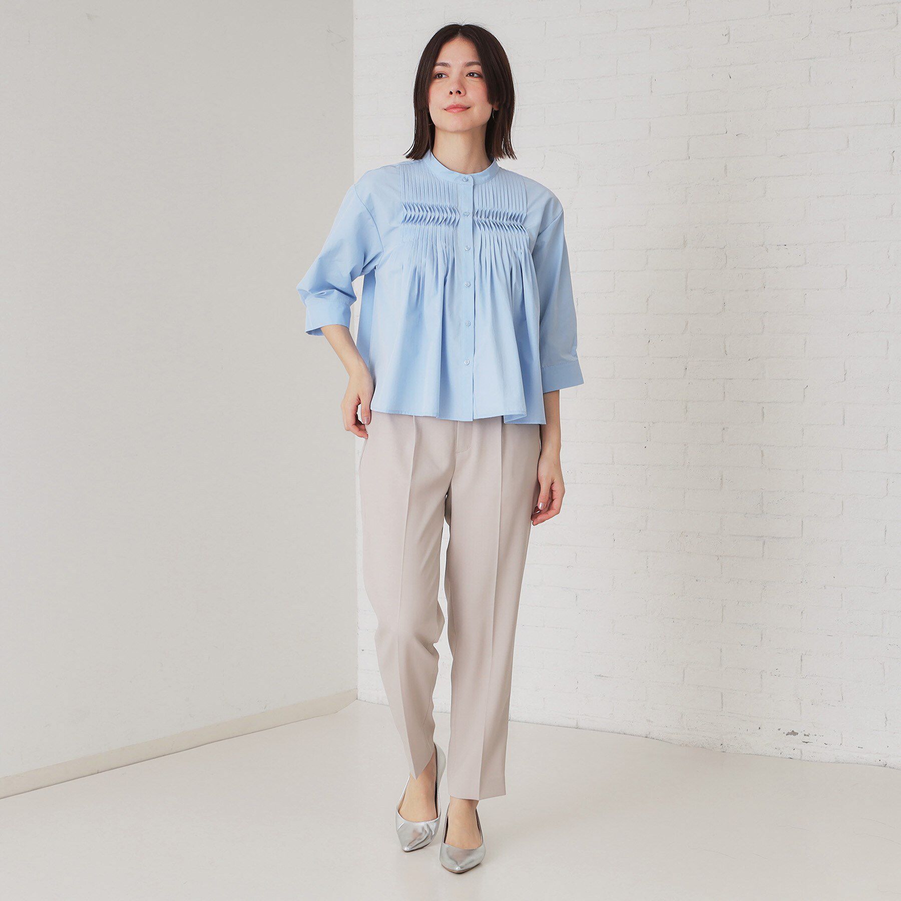 OPAQUE.CLIP「ストレッチリネンライクテーパードパンツ/セットアップ対応可【洗濯機洗い可/防シワ】」|その他|