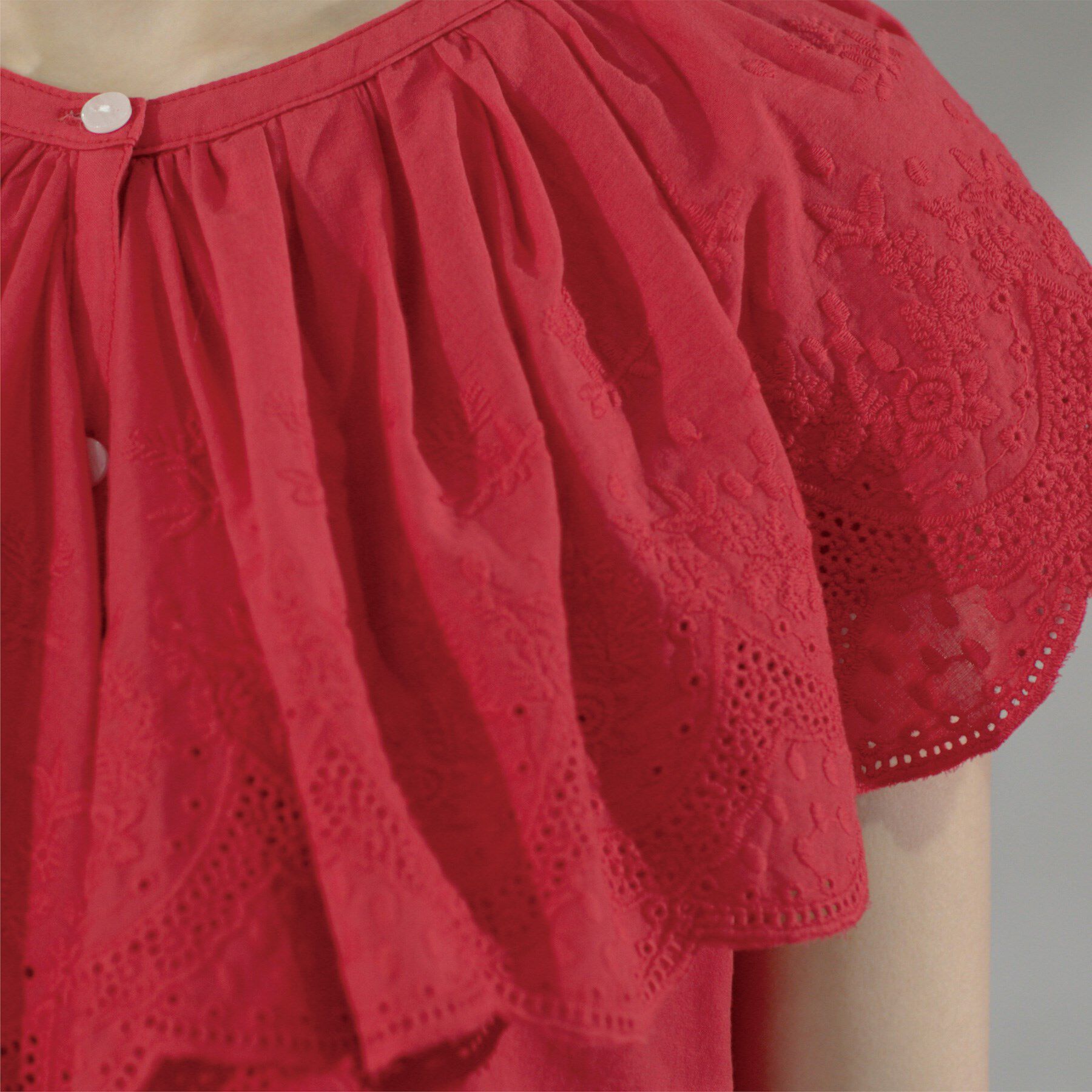 OPAQUE.CLIP「刺繍レースカラーブラウス」|シャツ・ブラウス|