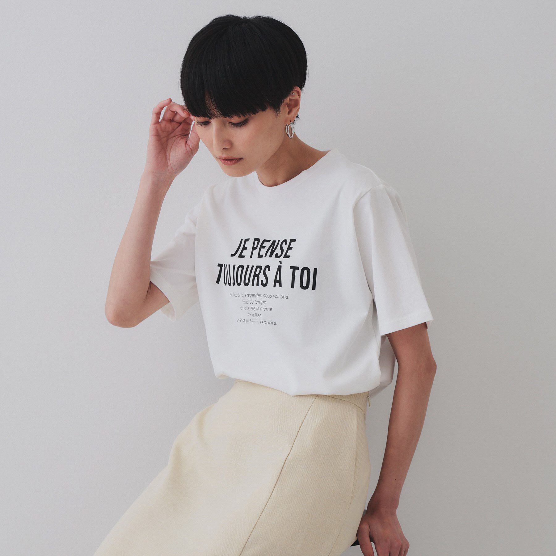 OPAQUE.CLIP「アソートロゴTシャツ【洗濯機洗い可】」|Tシャツ・カットソー|