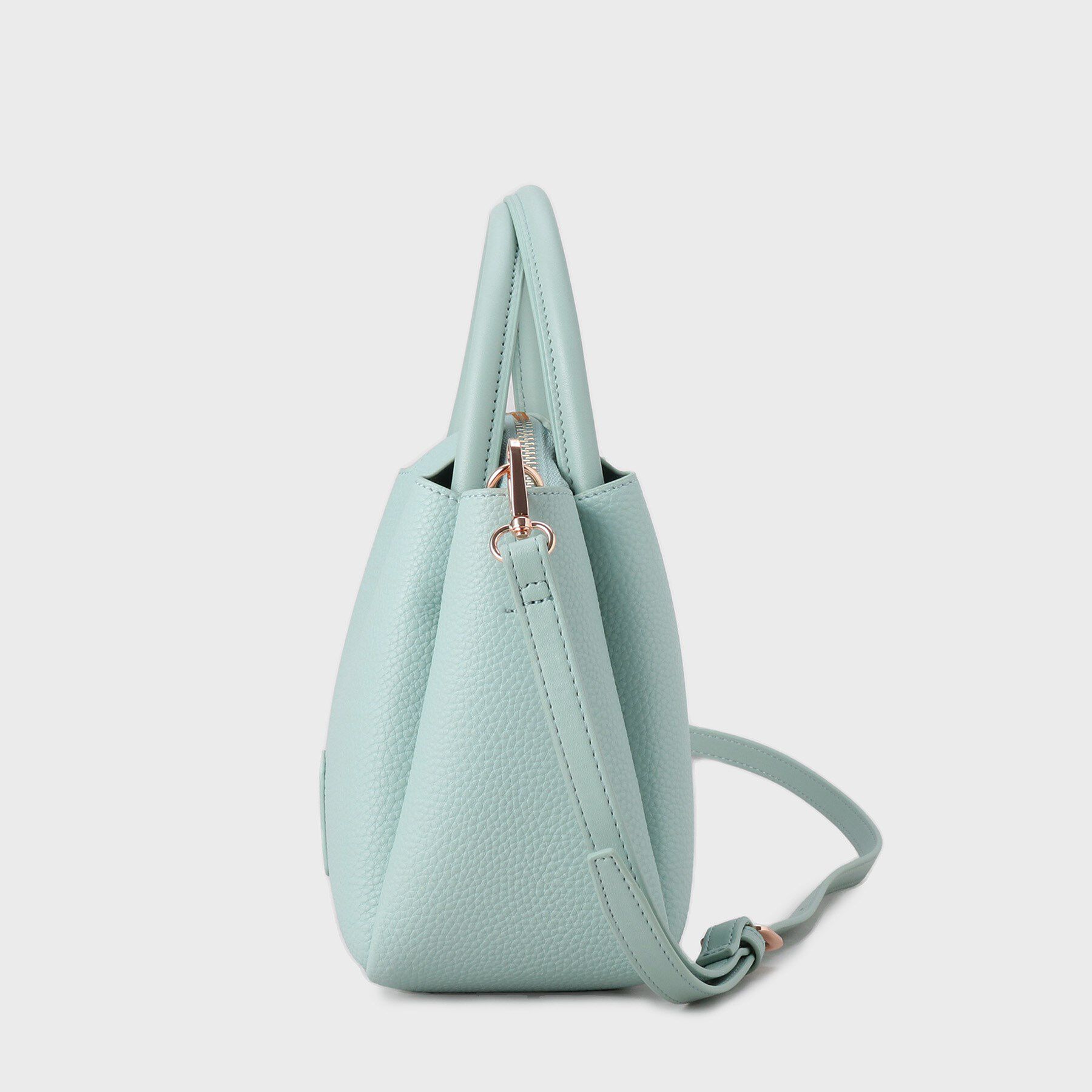 OPAQUE.CLIP「【2WAY】シュリンク合皮ラウンドミニショルダーバッグ」|ショルダー・メッセンジャー|