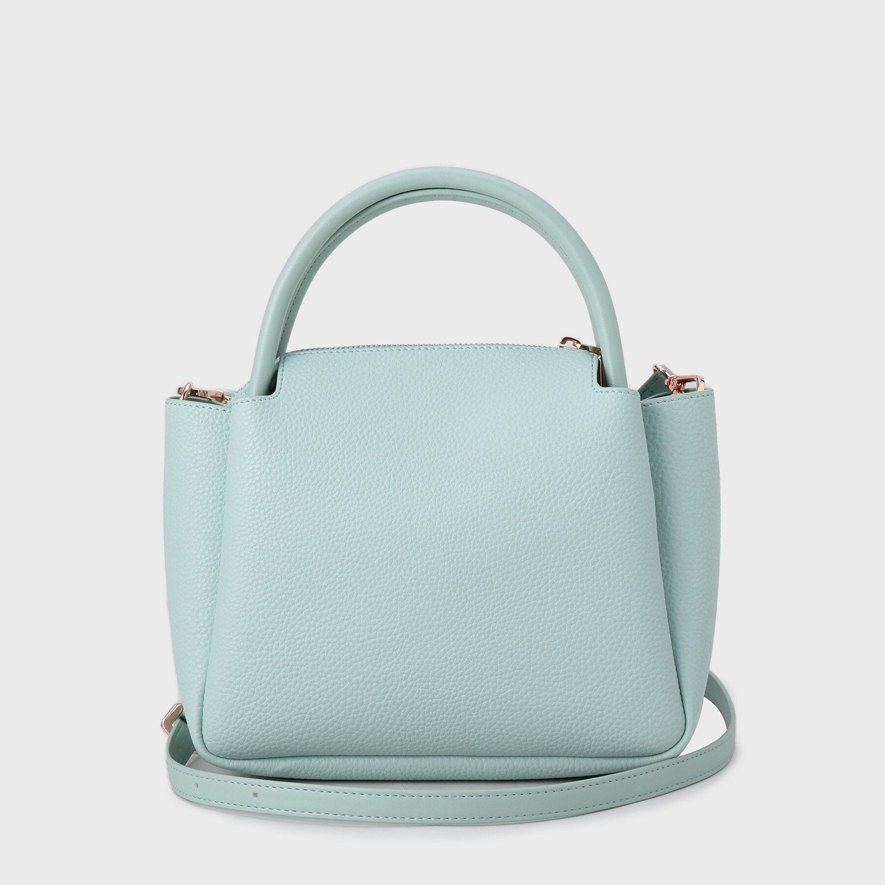 OPAQUE.CLIP「【2WAY】シュリンク合皮ラウンドミニショルダーバッグ」|ショルダー・メッセンジャー|