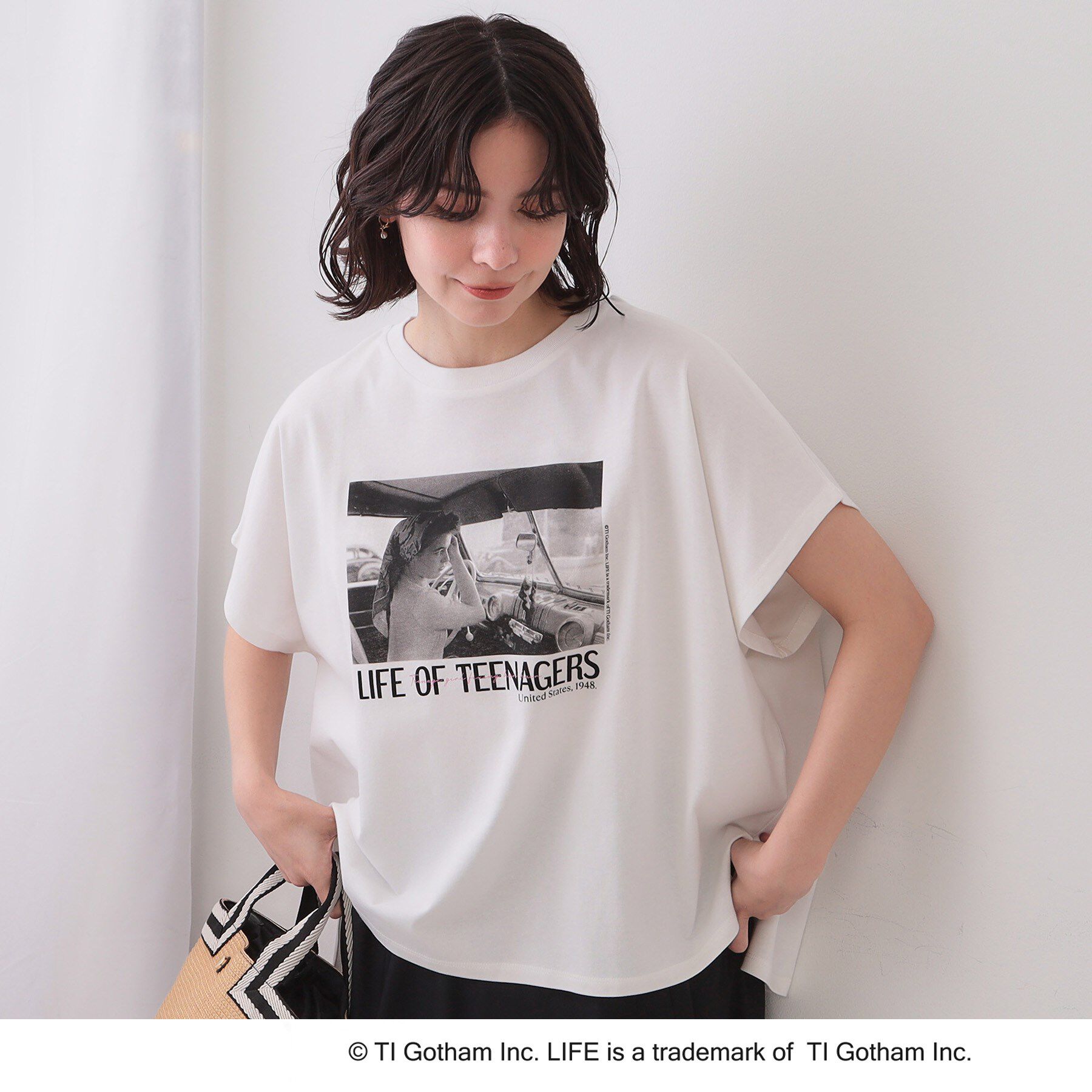OPAQUE.CLIP「【LIFE（ライフ）】フォトTシャツ」|Tシャツ・カットソー|ホワイト(001)