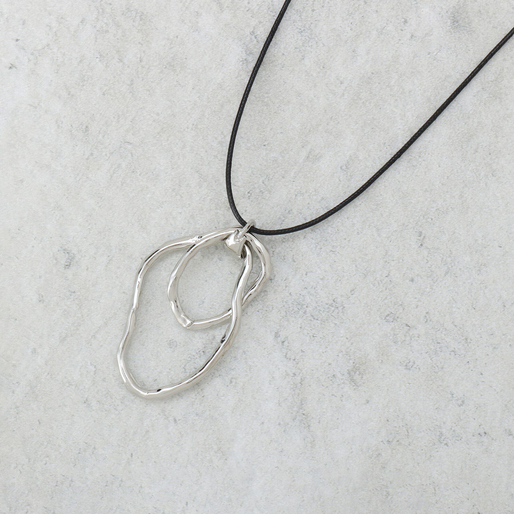 OPAQUE.CLIP「メタルリング&times;コードネックレス」|ネックレス|シルバー(006)