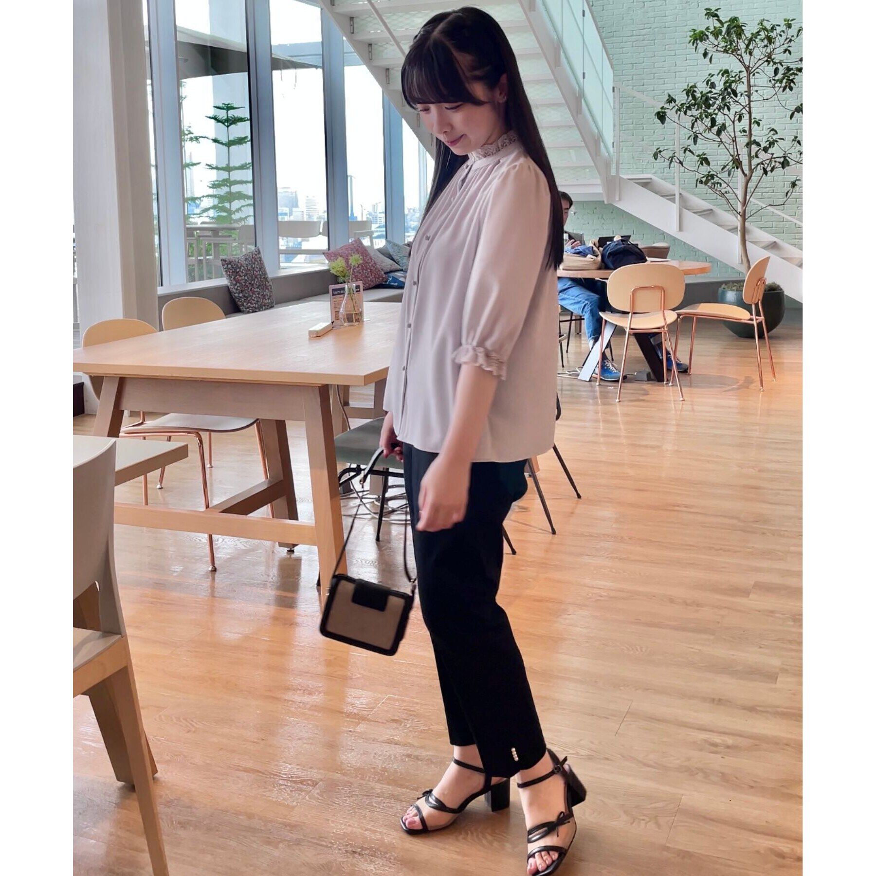 Couture broach「【上品華やか／二の腕カバー】5分袖エンブロレースブラウス」|シャツ・ブラウス|