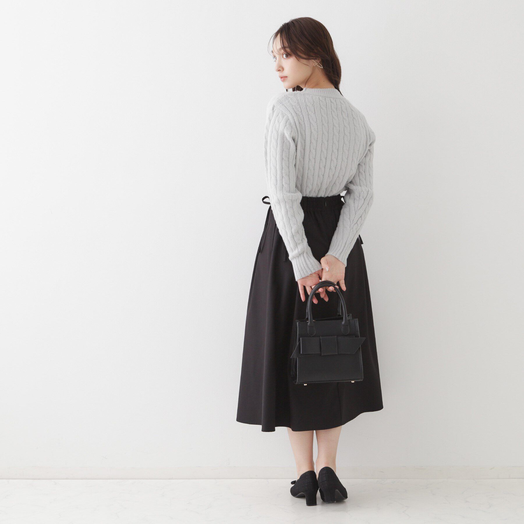 Couture broach「フェザーケーブルニットプルオーバー」|ニット・セーター|