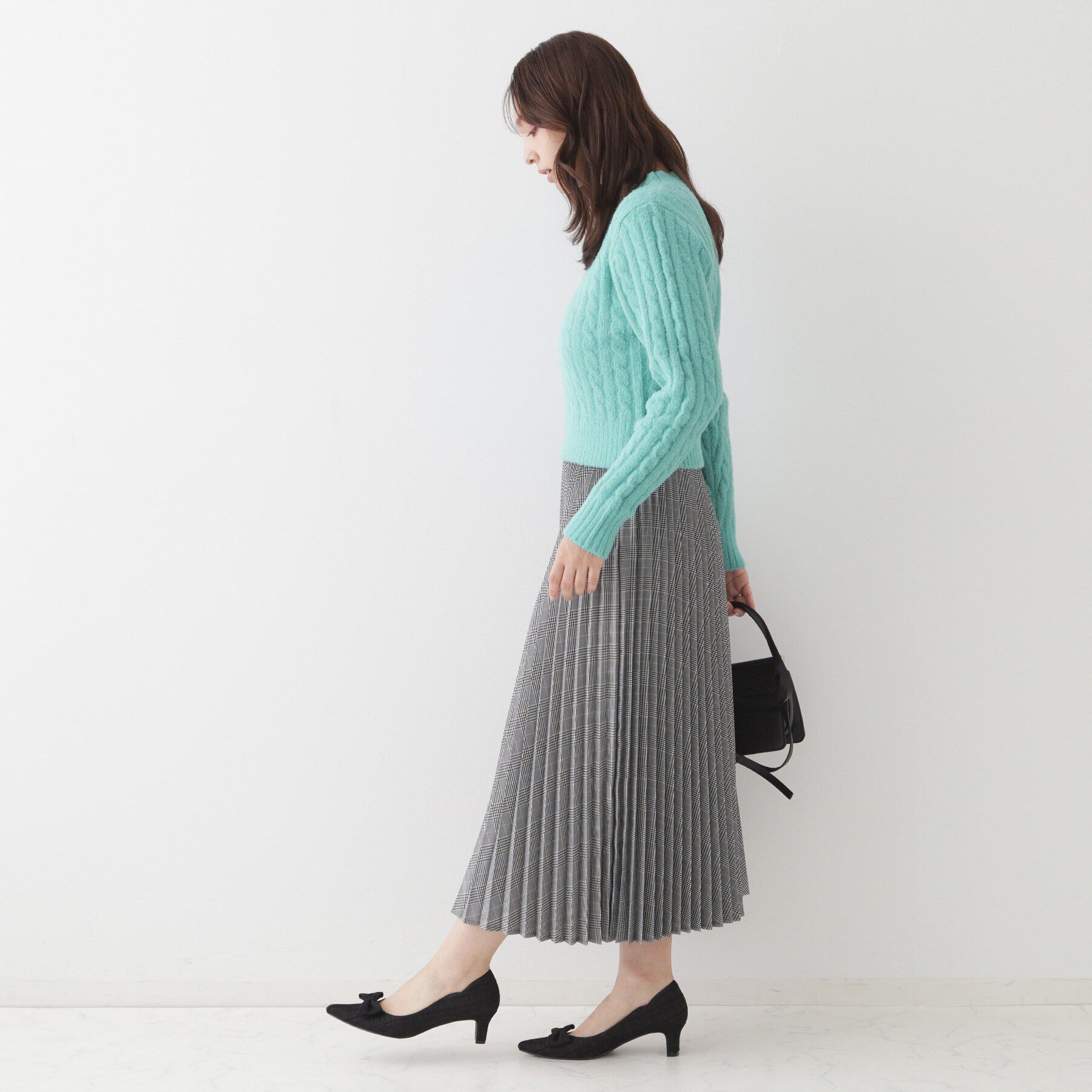 Couture broach「フェザーケーブルニットプルオーバー」|ニット・セーター|