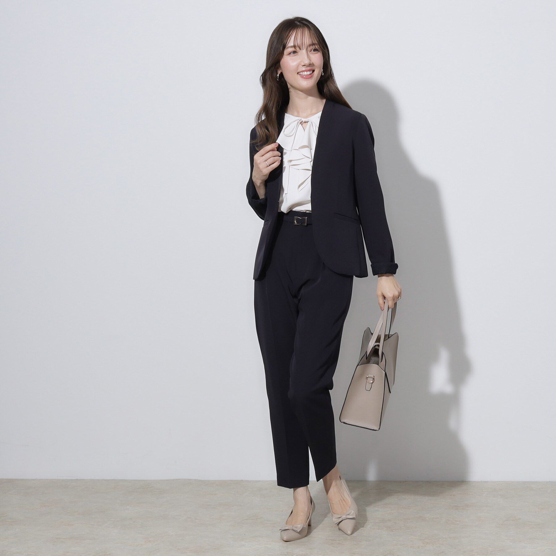 Couture broach「【セレモニーシーン/お仕事にも】ラッフルフリルブラウス」|シャツ・ブラウス|