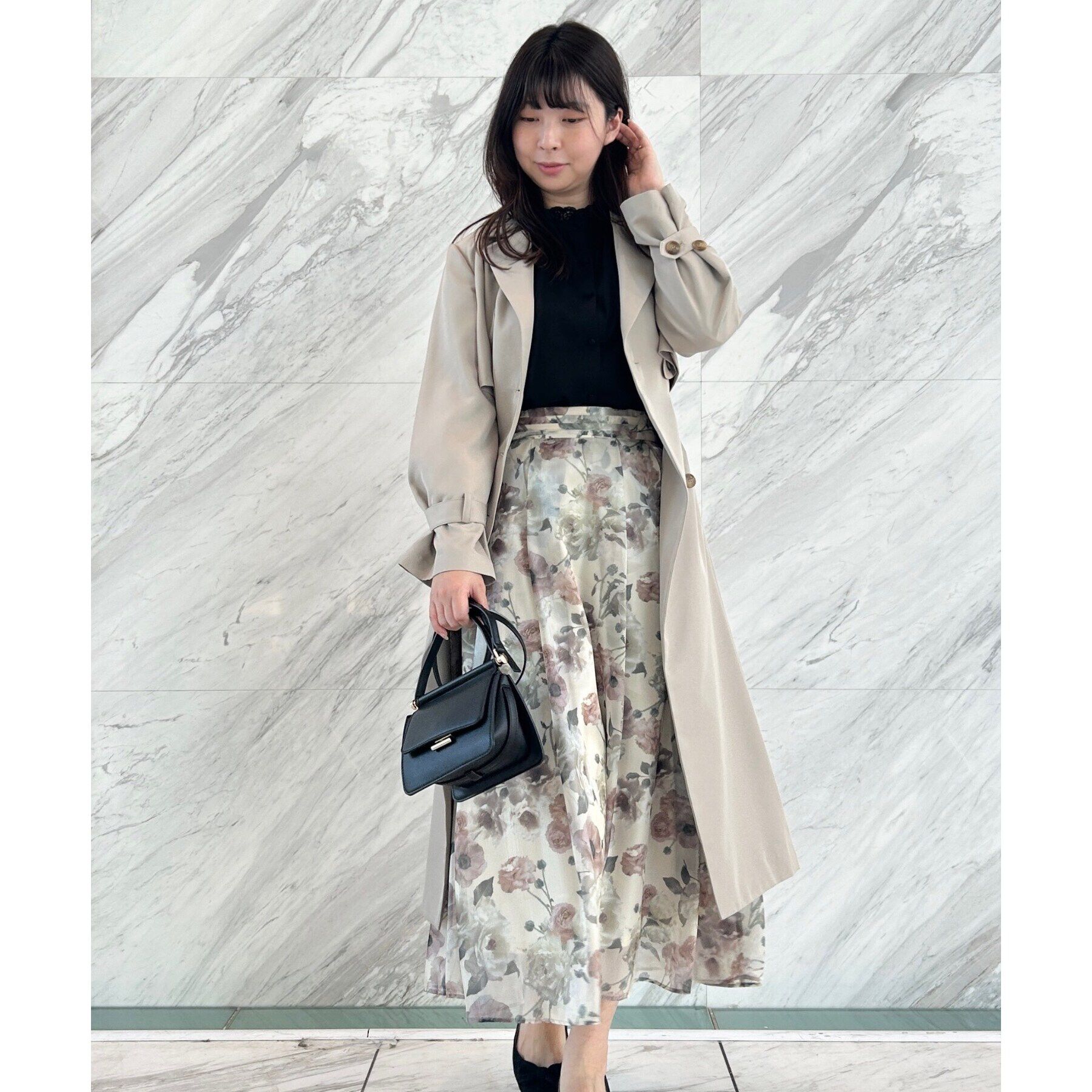 Couture broach「【撥水・通勤・大人可愛い】ロングトレンチ」|トレンチコート|