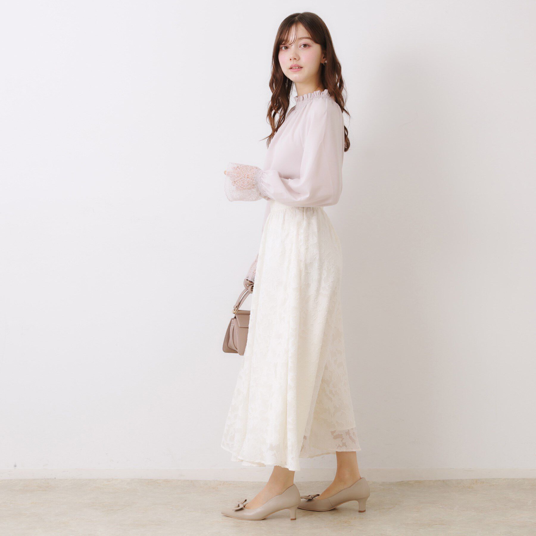 Couture broach「【大人可愛い・通勤】レースキャンディーシャーリングチュニック」|シャツ・ブラウス|