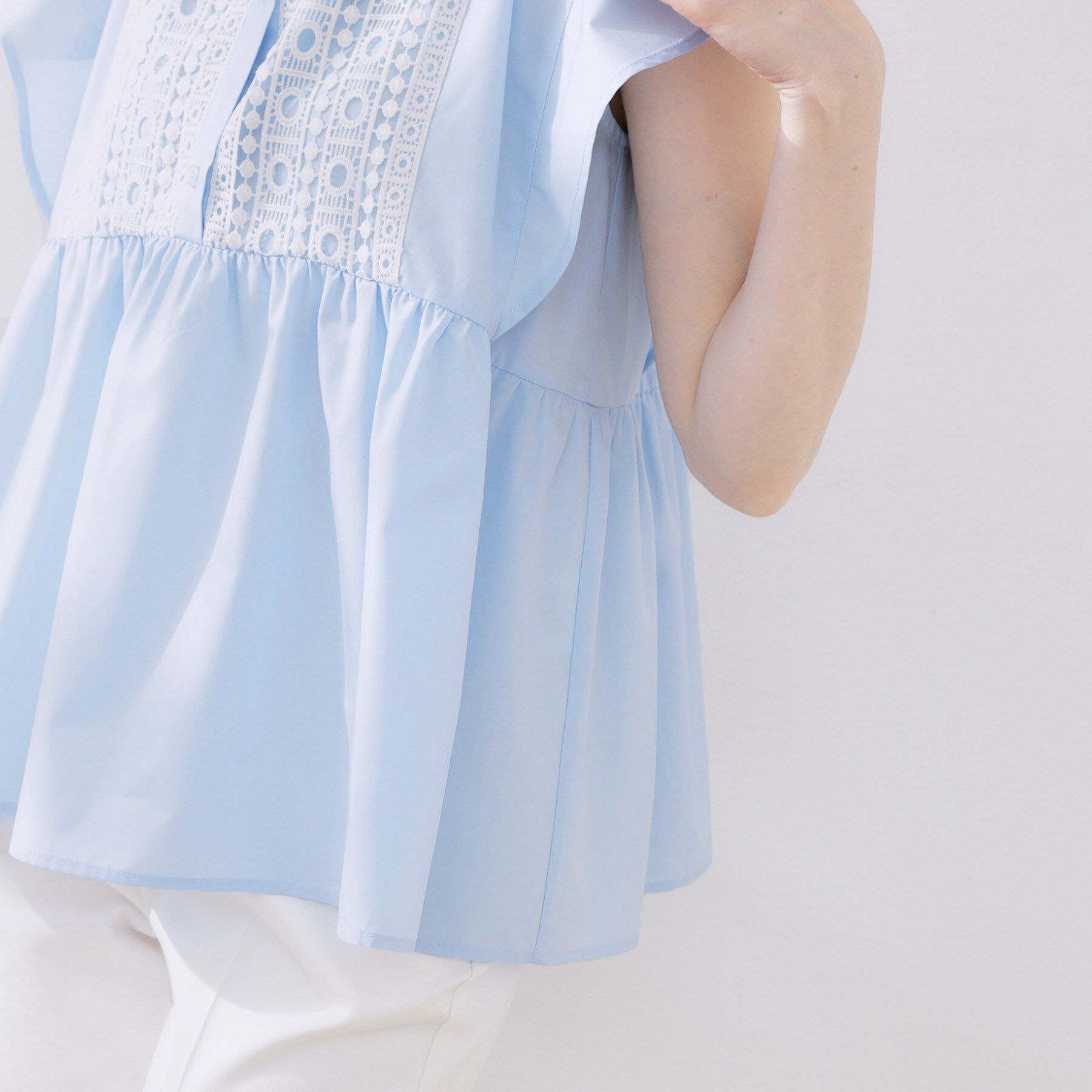 Couture broach「フロントレースTCブロードチュニック」|チュニック|