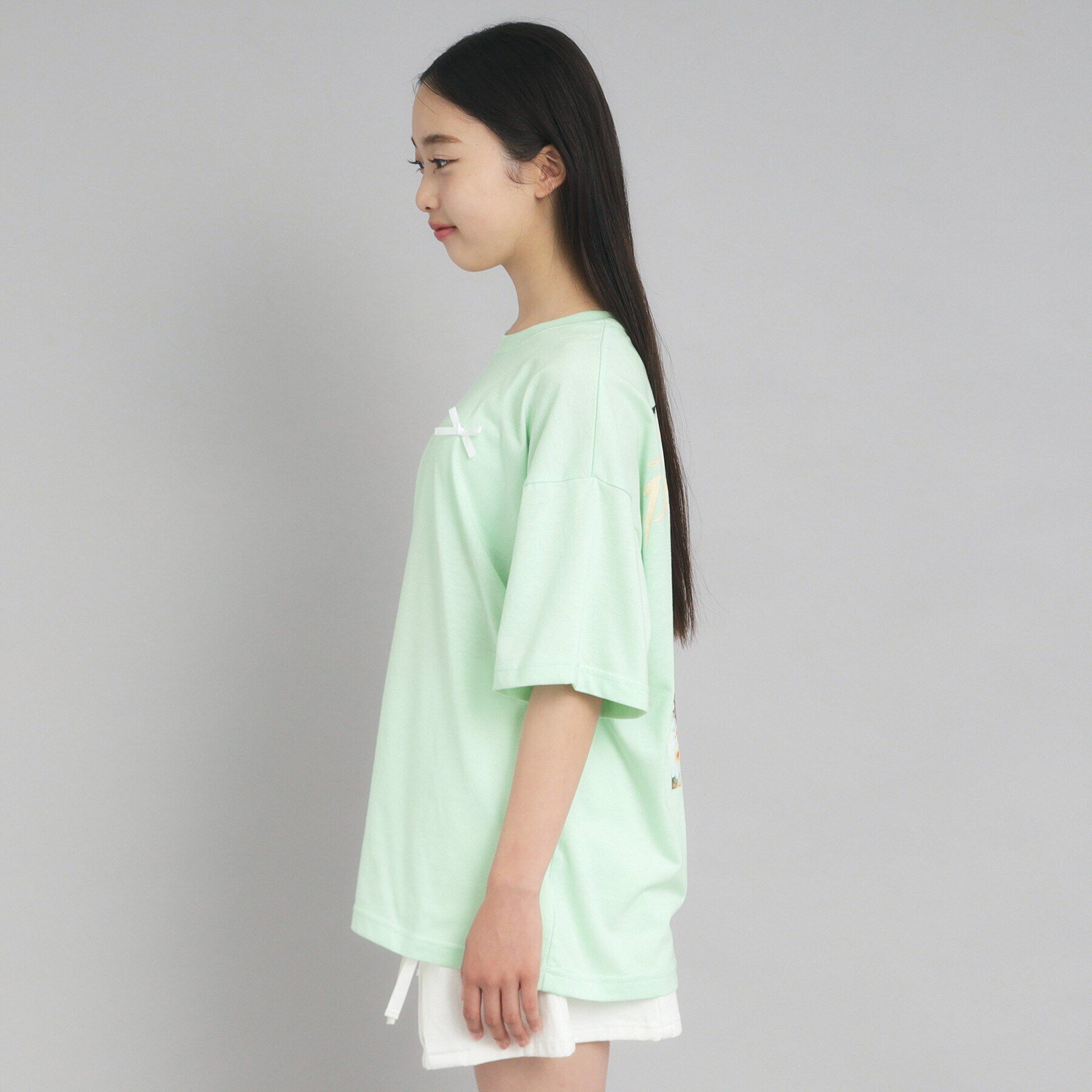 PINK-latte「【130cmあり】バックフォトプリントTシャツ」|Tシャツ・カットソー|