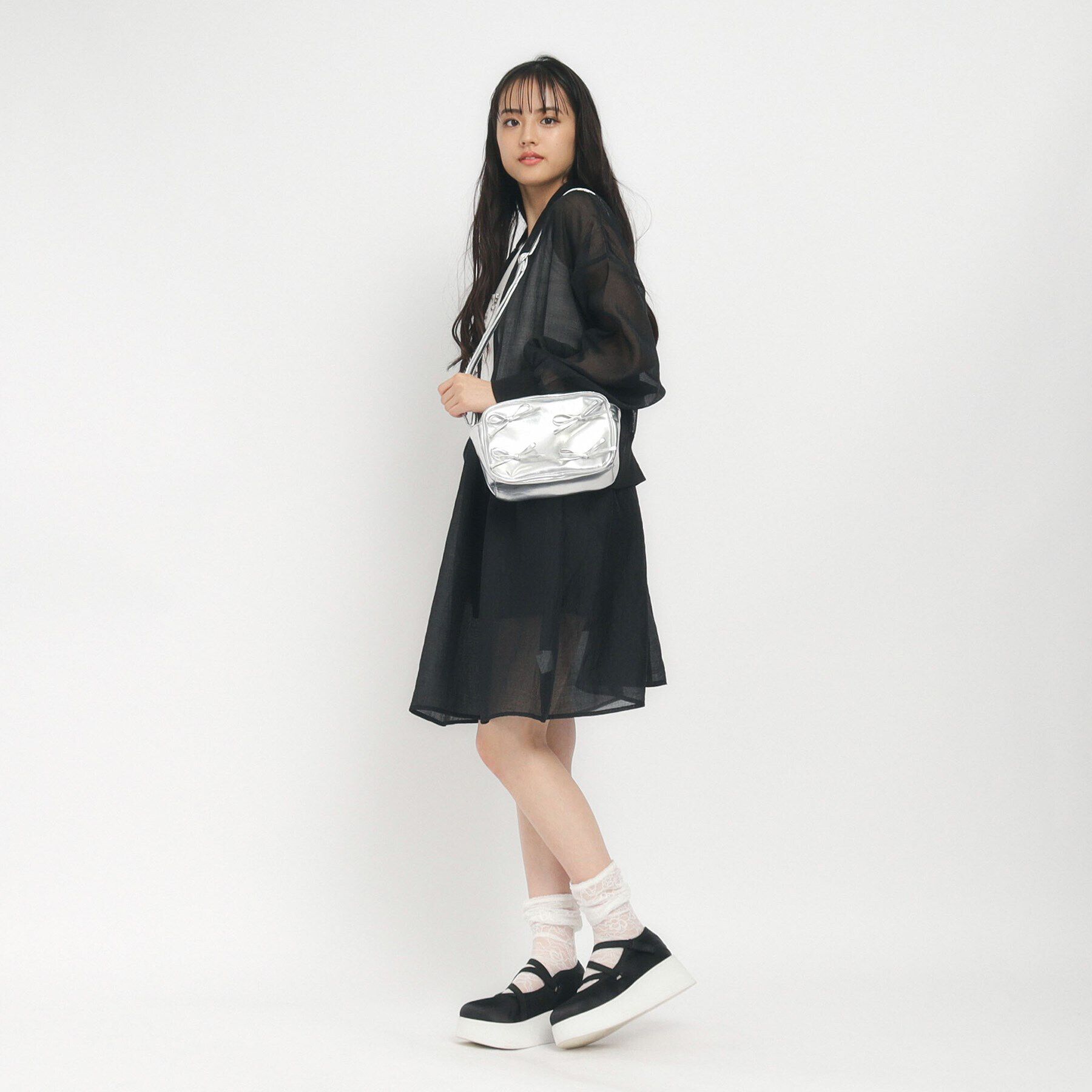 PINK-latte「リボン付ショルダーバッグ」|ショルダー・メッセンジャー|