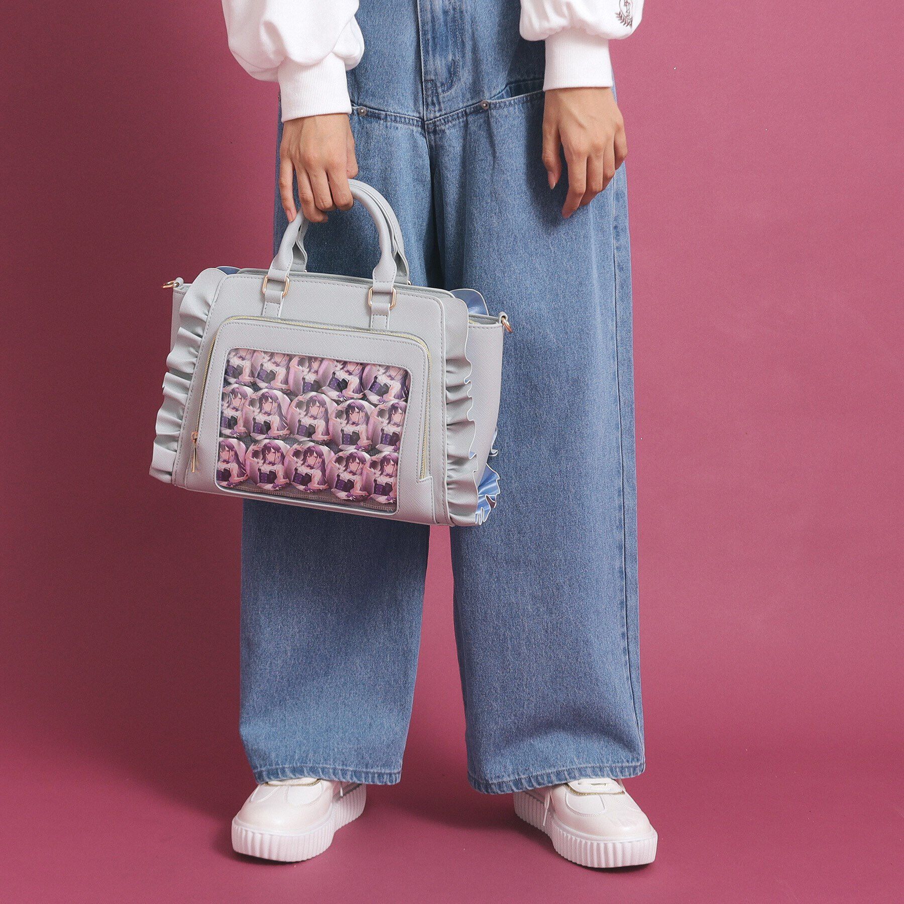 PINK-latte「【推し活】2WAYフリルバッグ」|トートバッグ|