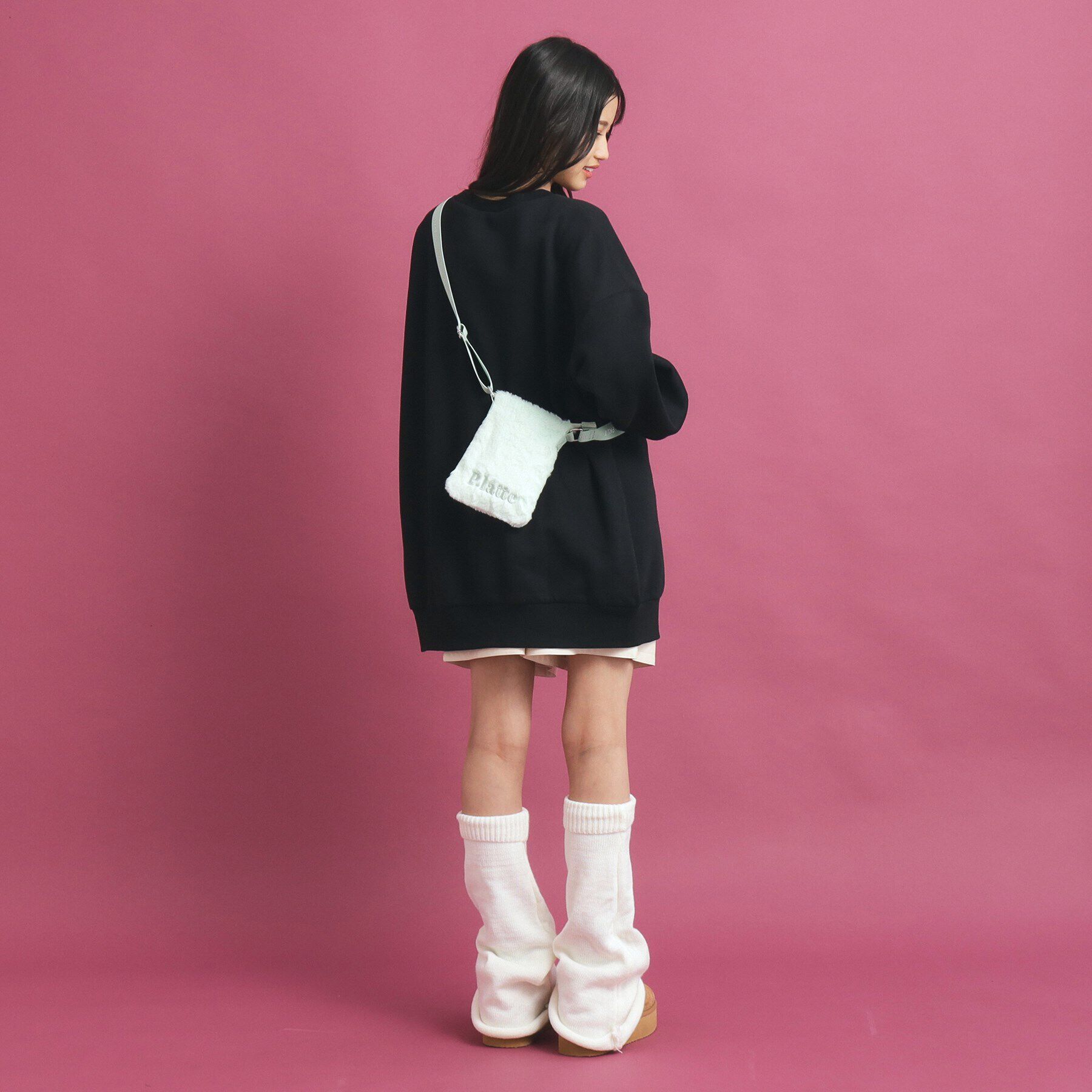 PINK-latte「タテ型ファーショルダー」|ショルダー・メッセンジャー|