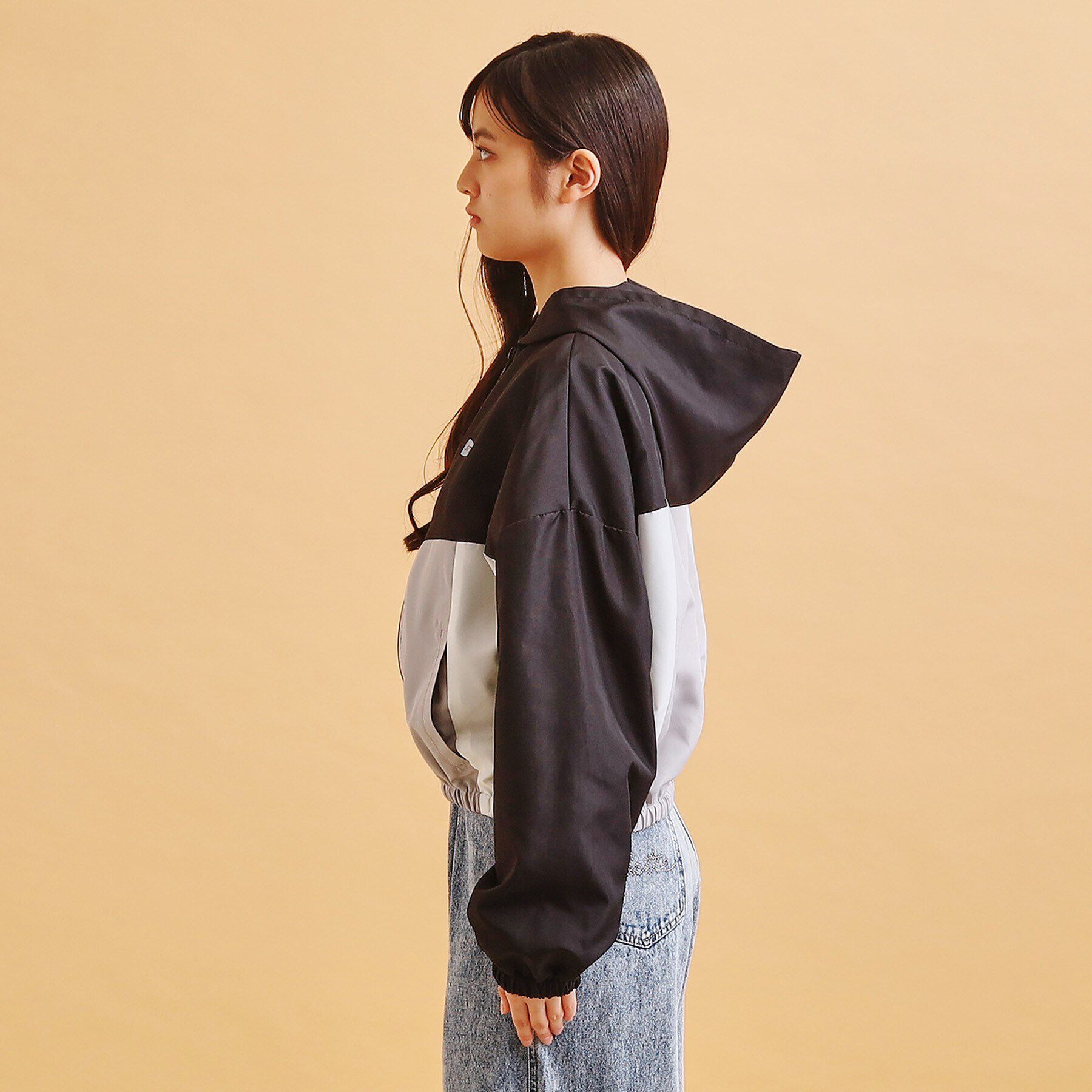 PINK-latte「配色切替ブルゾン」|ブルゾン・スタジャン|