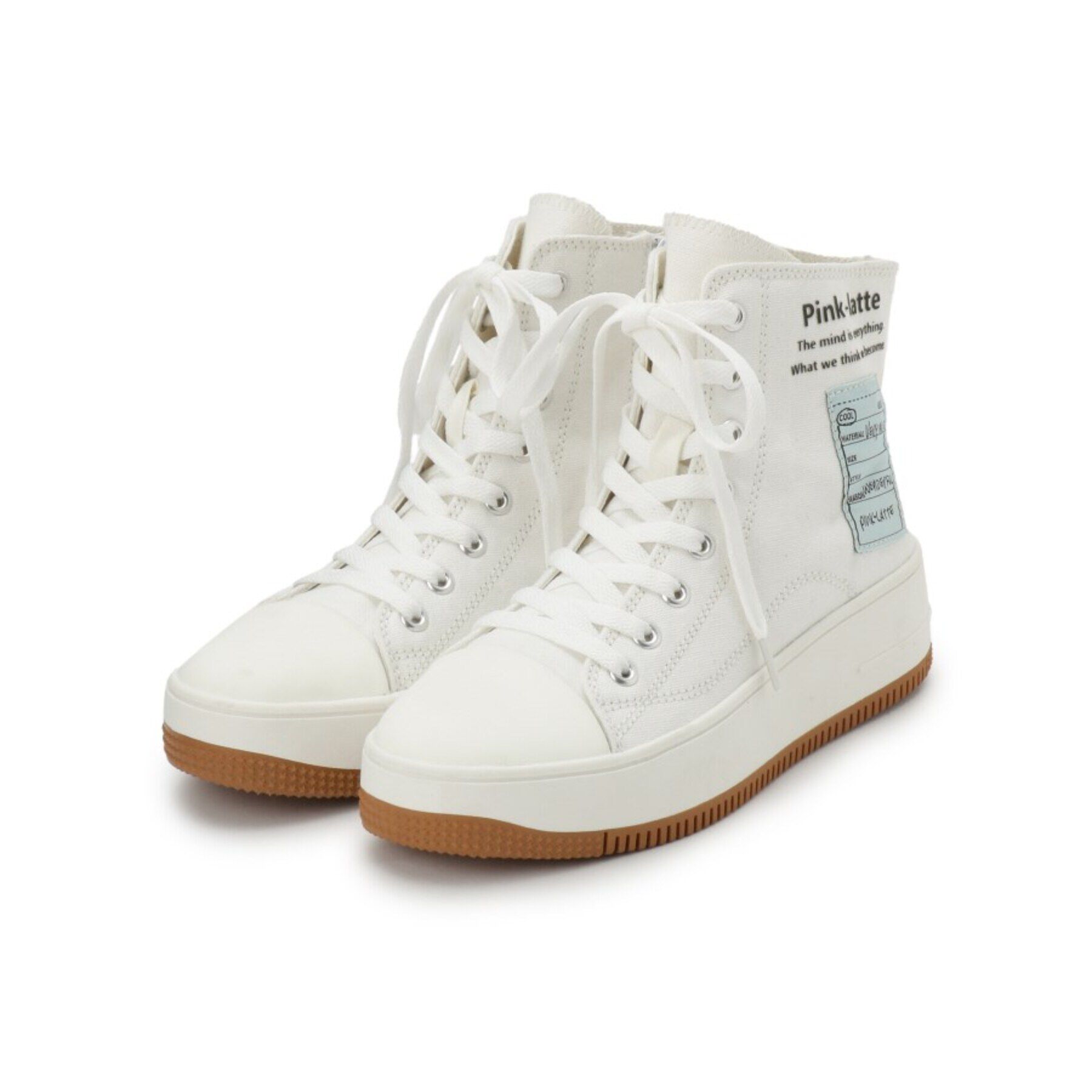 PINK-latte「ハイカットネームスニーカー」|スニーカー|