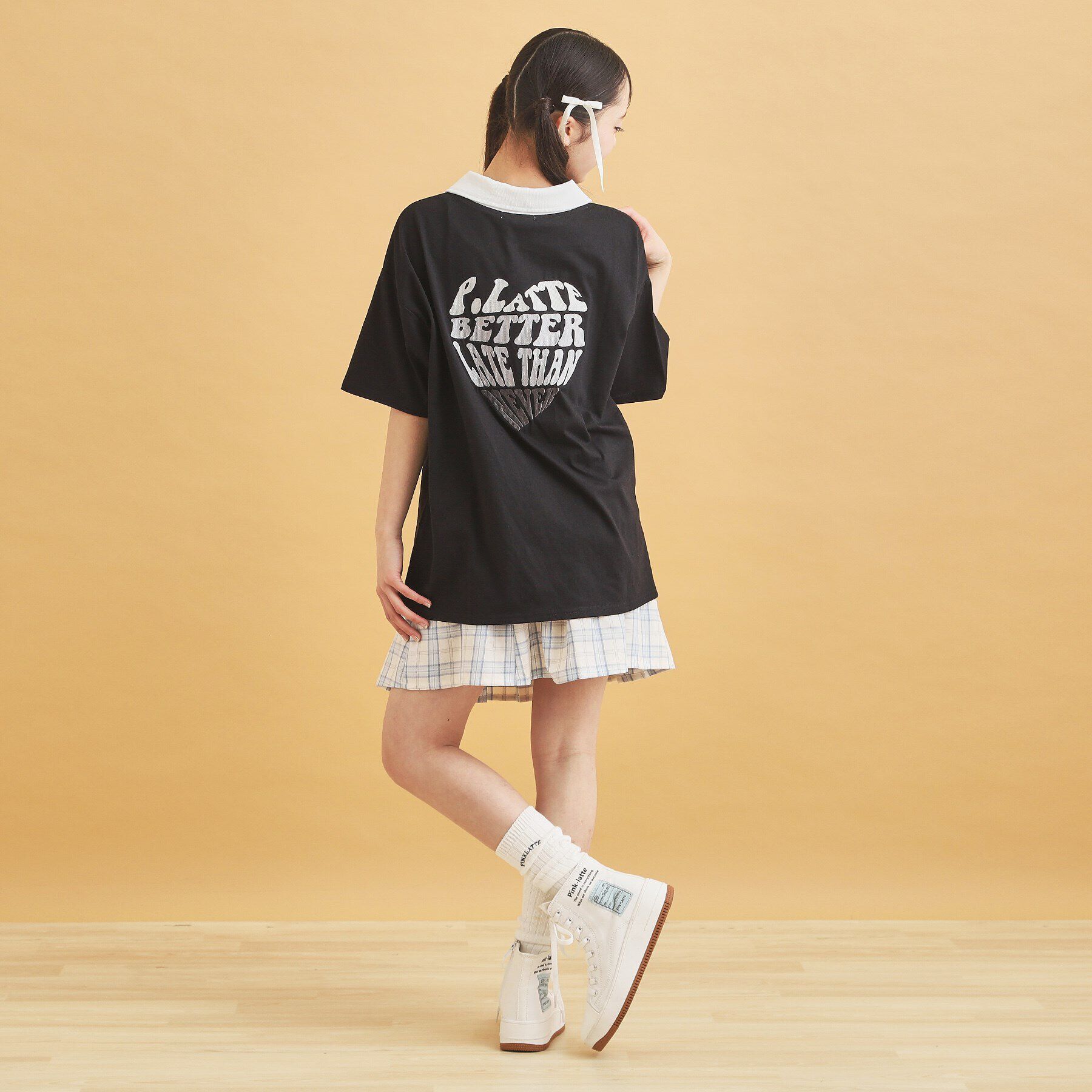 PINK-latte「ハーフジップ衿付きTシャツ」|Tシャツ・カットソー|