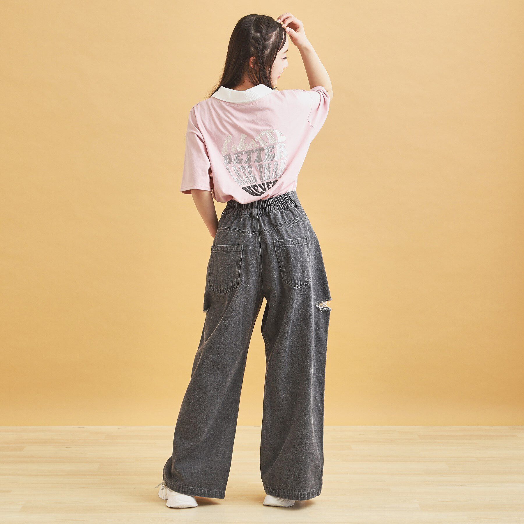 PINK-latte「ハーフジップ衿付きTシャツ」|Tシャツ・カットソー|