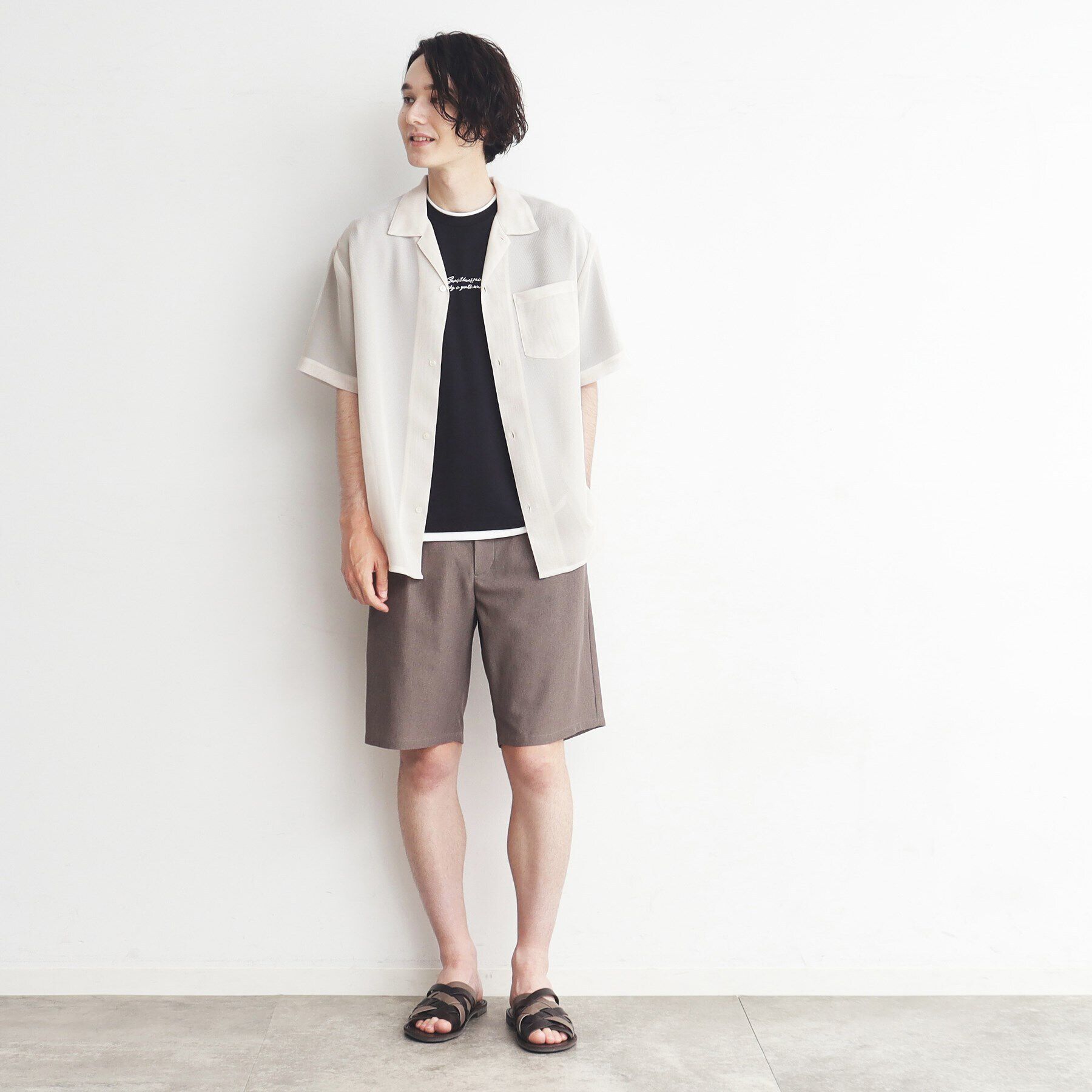 THE SHOP TK「【通気性◎/軽量】カラミシアーシャツ ストライプ／プレーン」|シャツ・ブラウス|