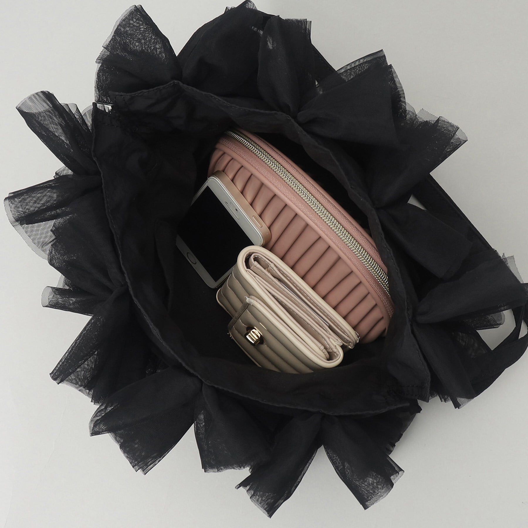 THE SHOP TK「フリルチュール巾着バッグ」|トートバッグ|