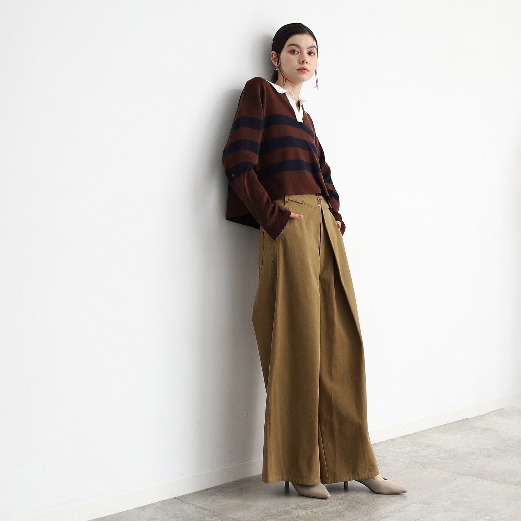 THE SHOP TK「【ヒルナンデス！で紹介】チノタックワイドパンツ /洗える」|その他|