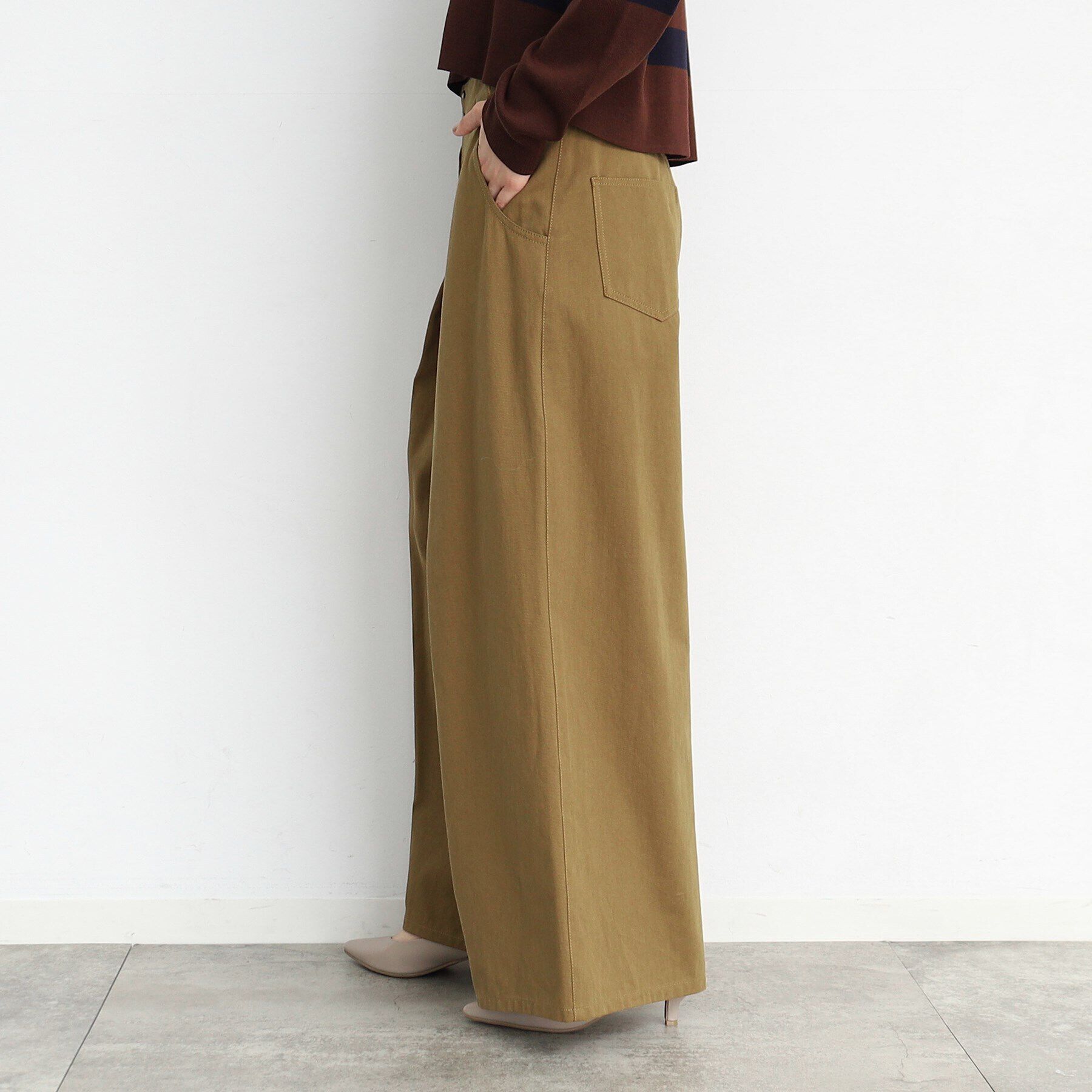 THE SHOP TK「【ヒルナンデス！で紹介】チノタックワイドパンツ /洗える」|その他|